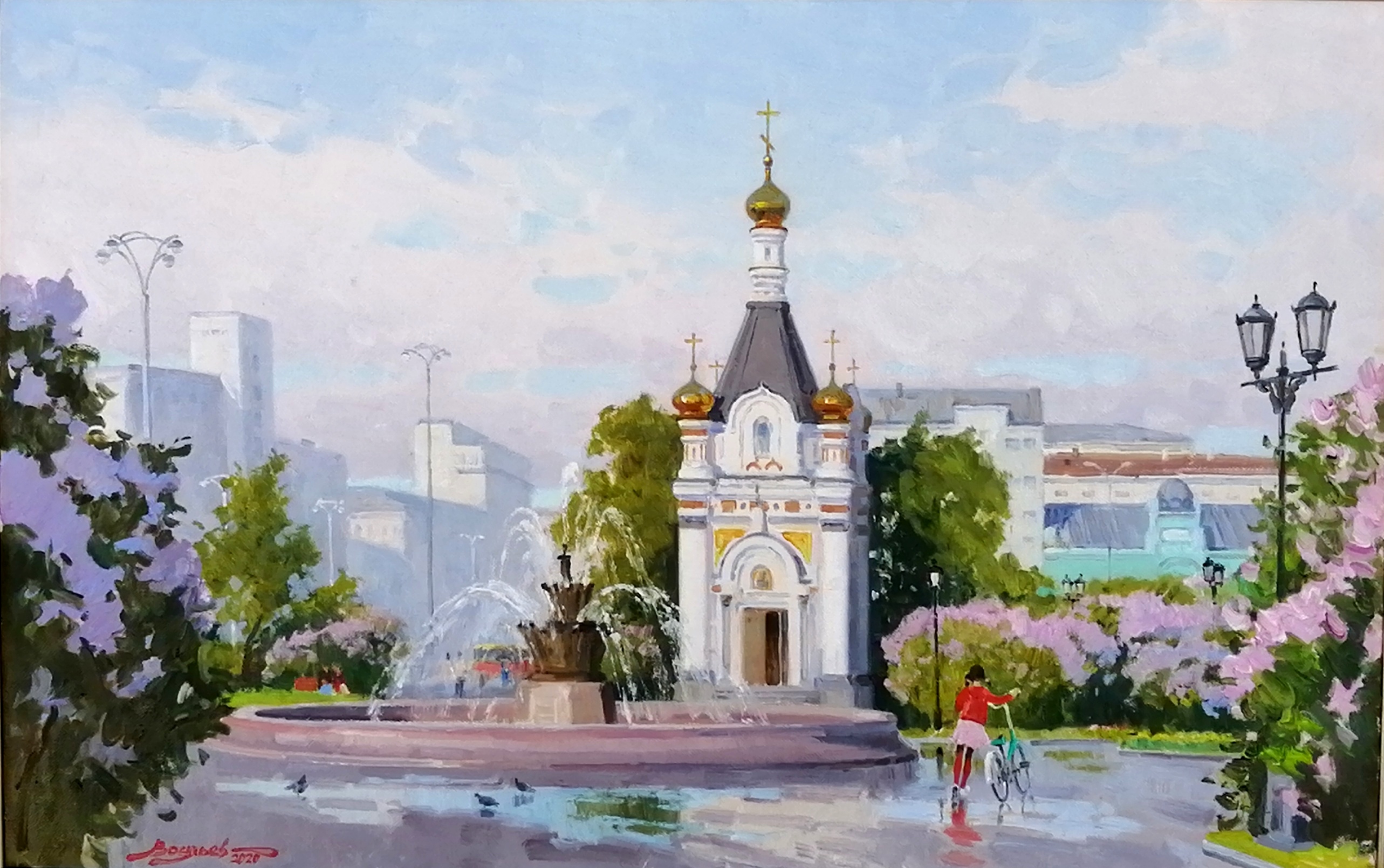 Evening city - 1, Dmitry Vasiliev, Buy the painting Oil