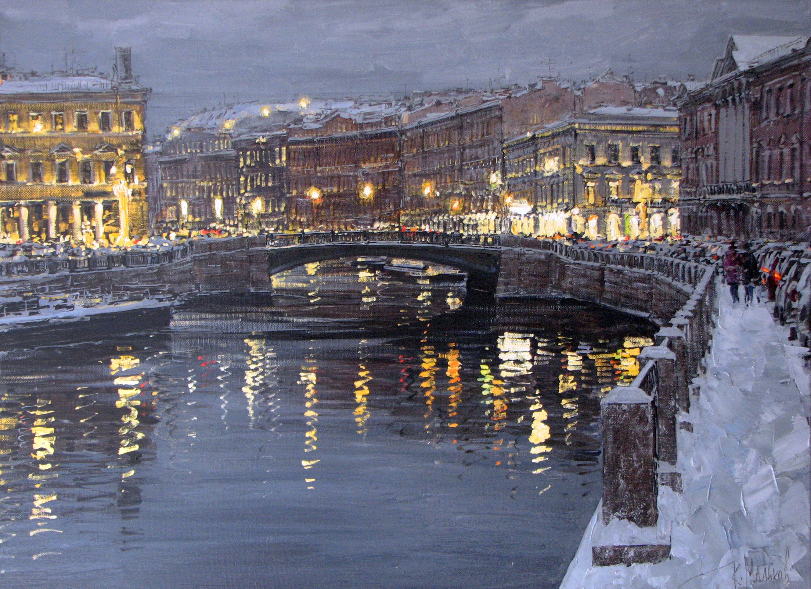 Green Bridge, Kirill Malkov, Buy the painting Oil