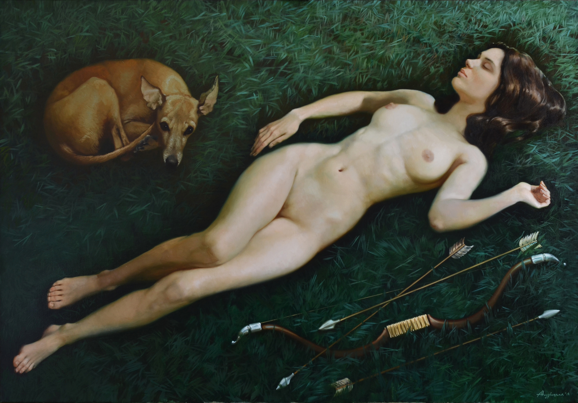 The Rest Of Diana - 1, Alexandra Nedzvetskaya, Buy the painting Oil