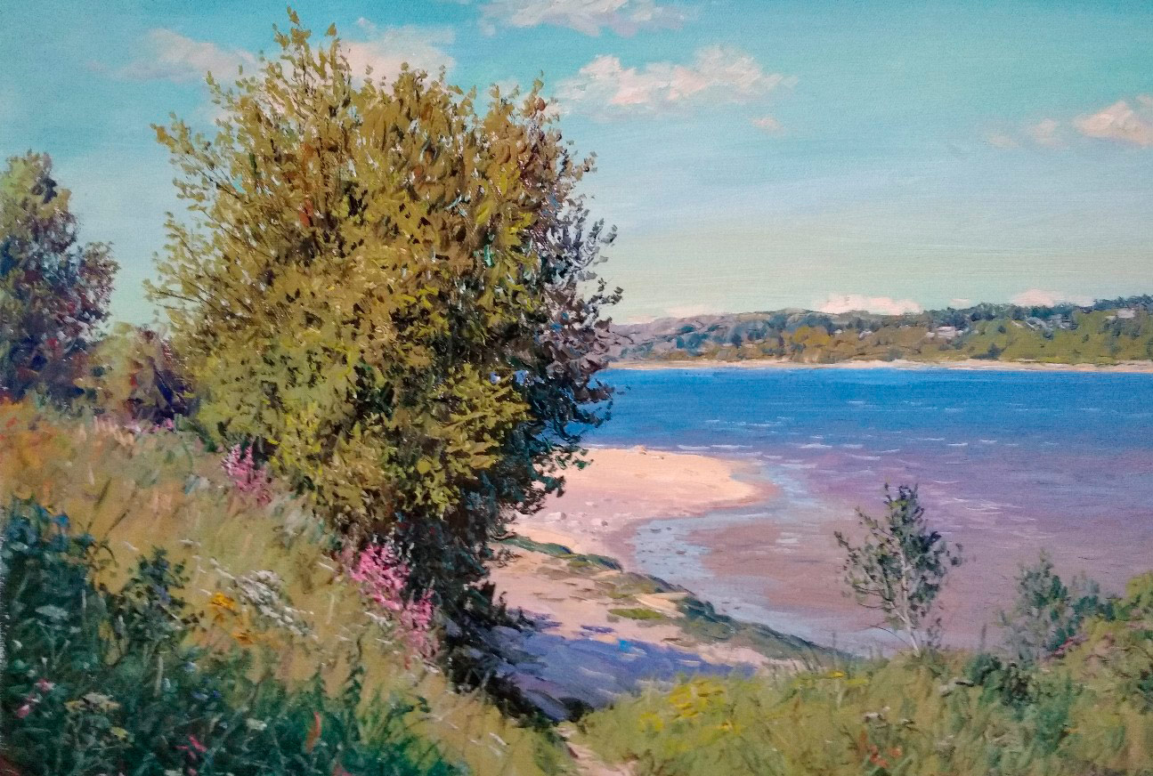 Volga, Vyacheslav Cherdakov, Buy the painting Oil