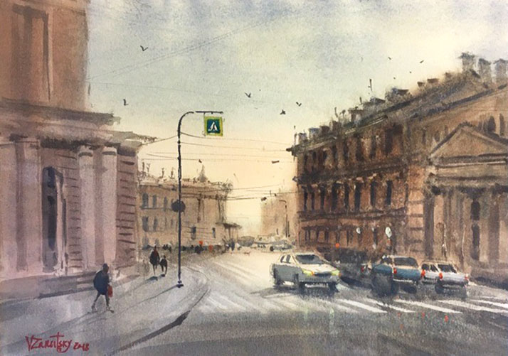 Caravan street - 1, Vladimir Zarutsky, Buy the painting Watercolor