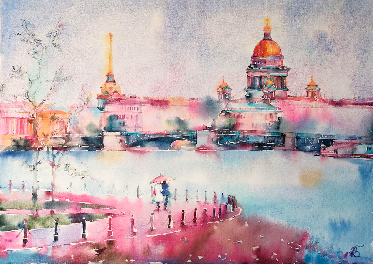 St. Petersburg Idyll - 1, Andrey Bichurin, Buy the painting Watercolor
