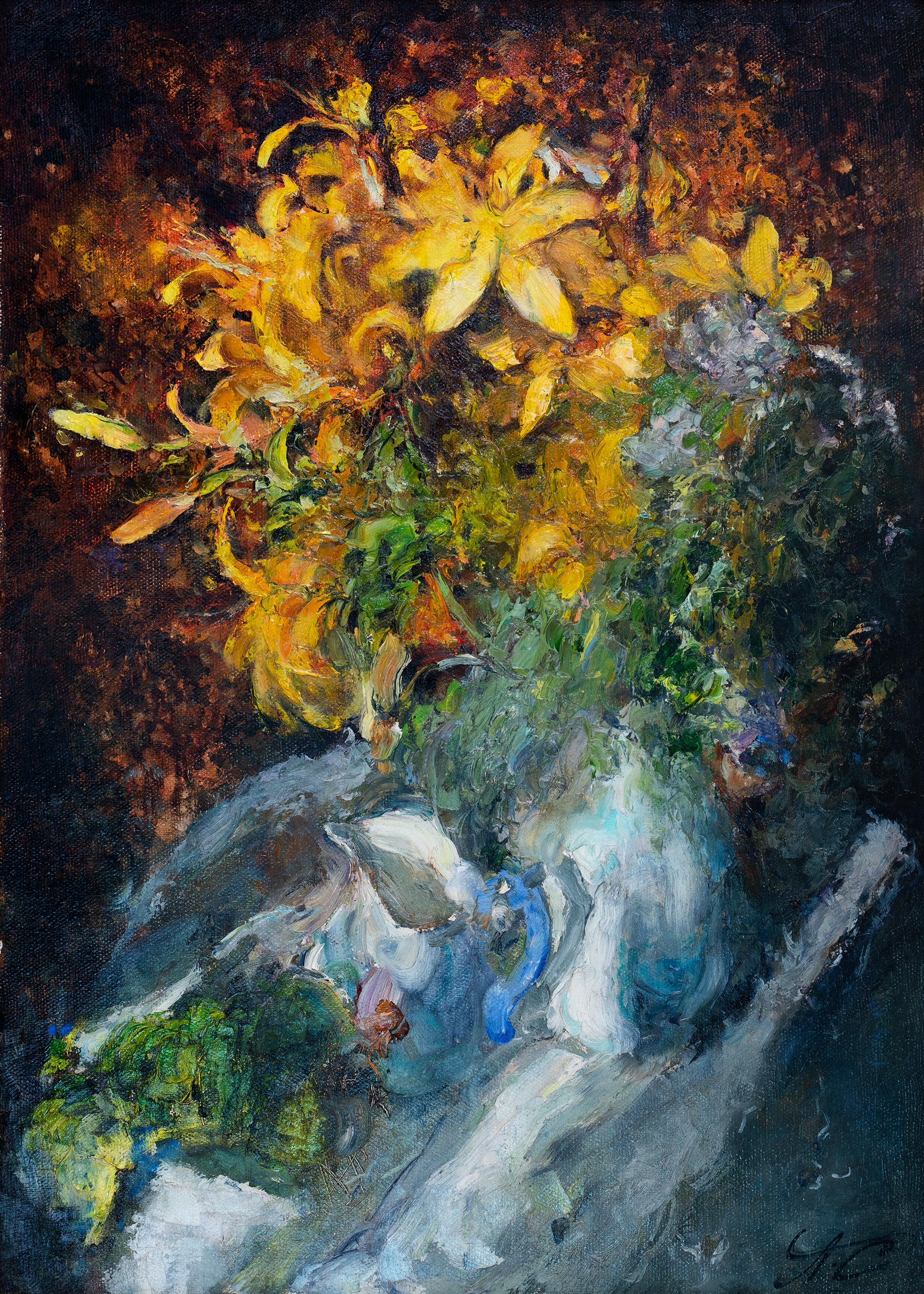 Yellow Lilies - 1, Sergei Prokhorov, Buy the painting Oil