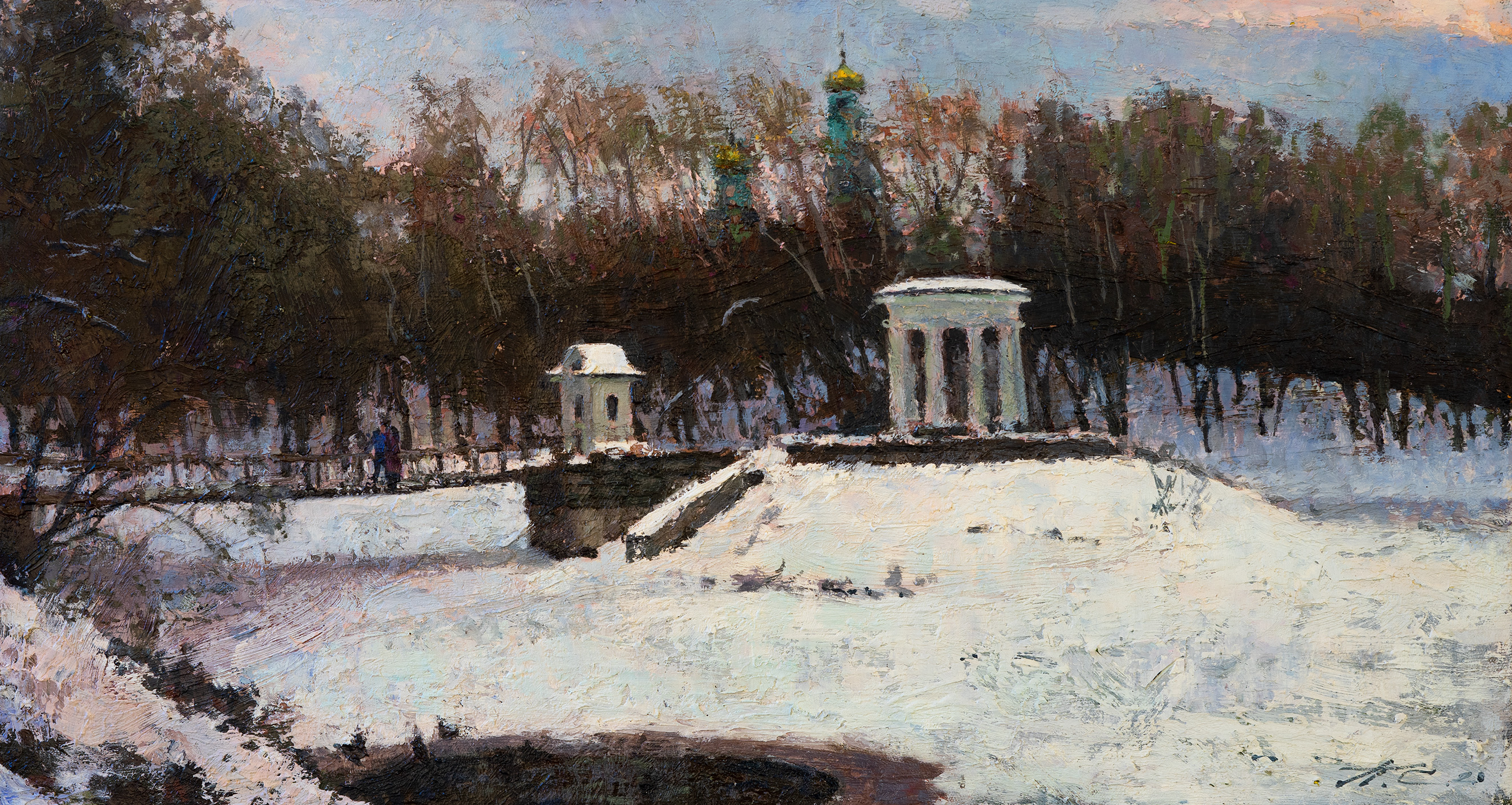 Winter evening - 1, Sergei Prokhorov, Buy the painting Oil
