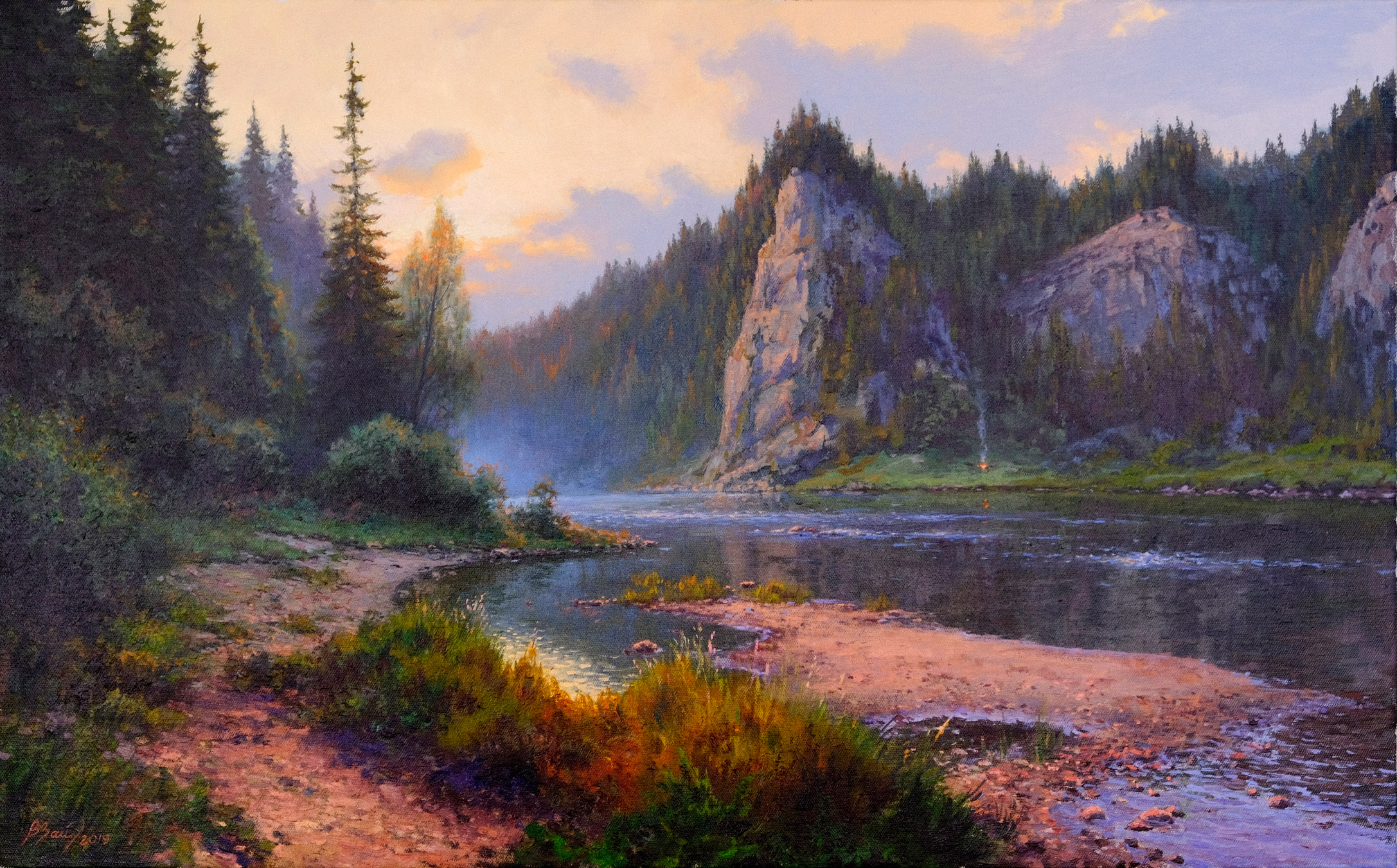 Silence. The Chusovaya River - 1, Vadim Zainullin, Buy the painting Oil