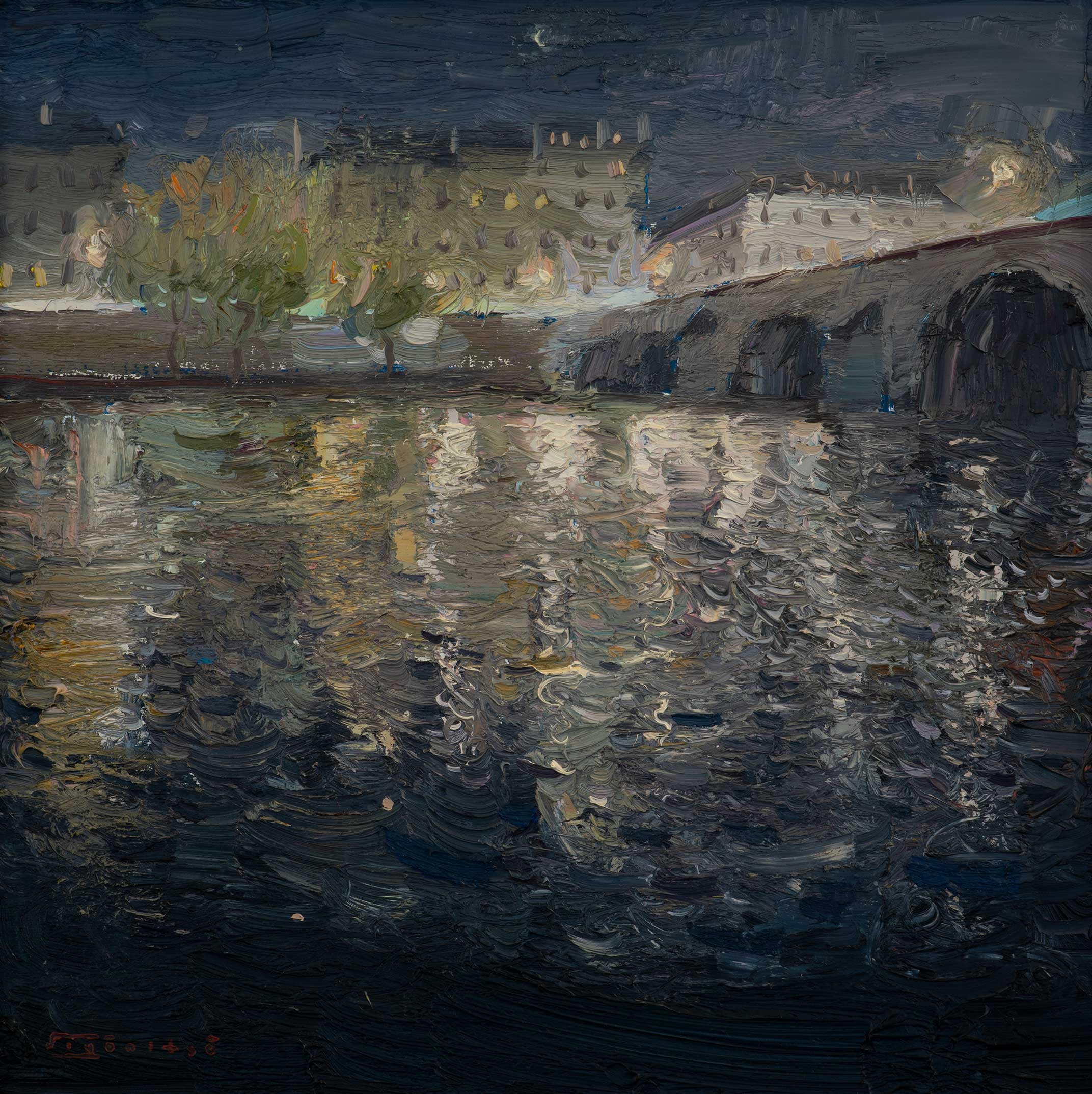 Night Paris - 1, Sergey Kiyanitsa, Buy the painting Oil