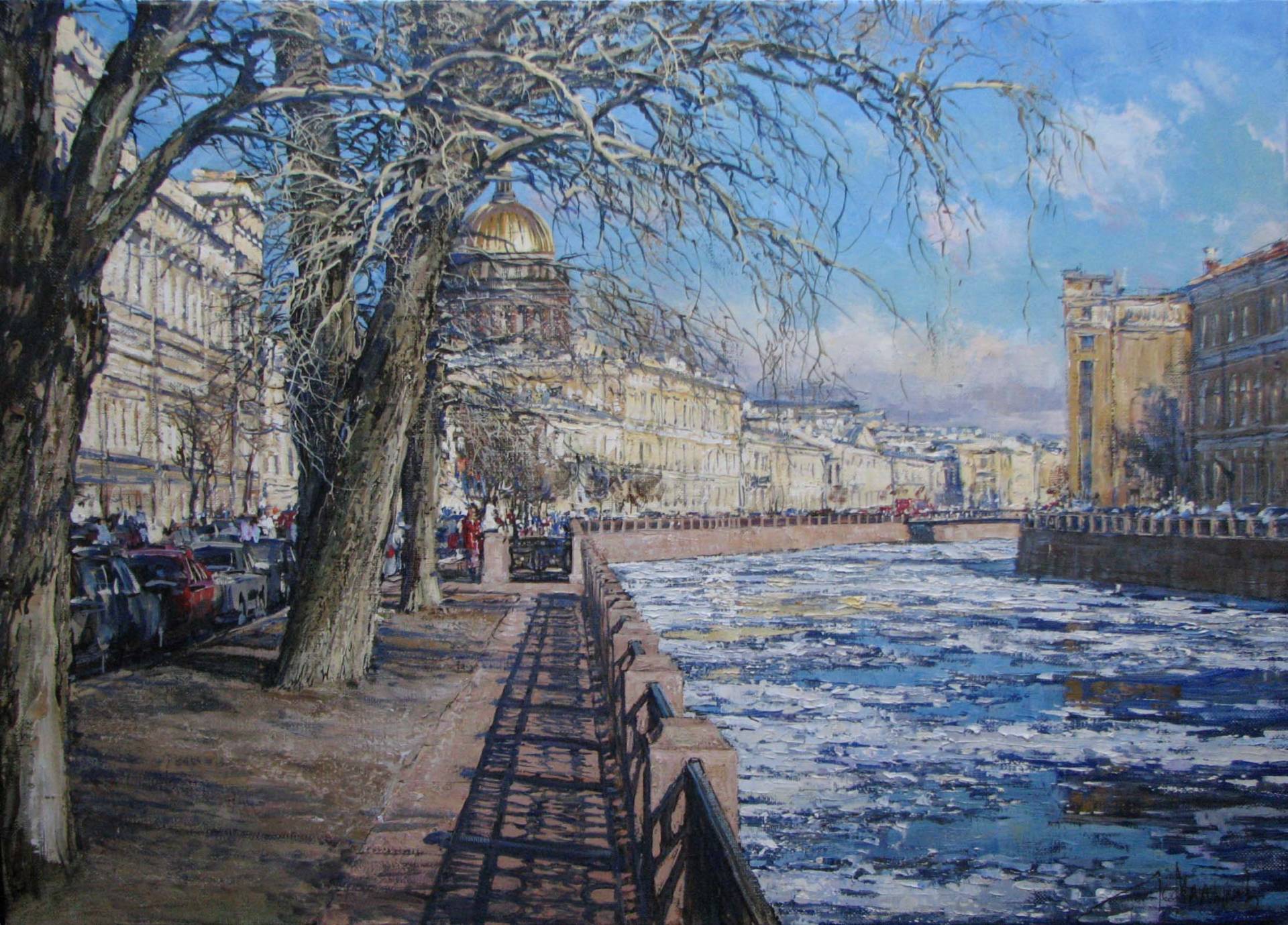 Spring in St. Petersburg, Kirill Malkov, Buy the painting Oil