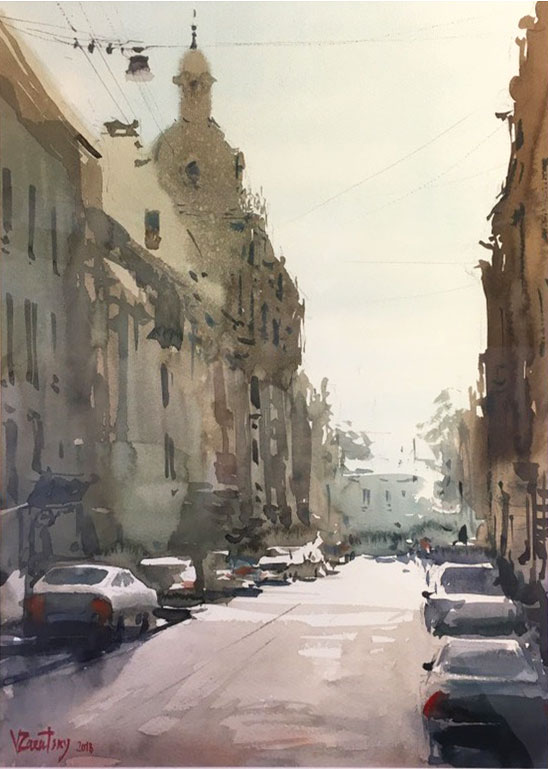Galernaya Street - 1, Vladimir Zarutsky, Buy the painting Watercolor