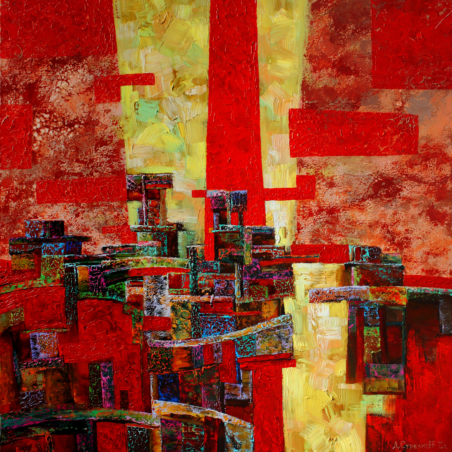 City tetris  - 1, Dmitry Strelkov, Buy the painting Oil