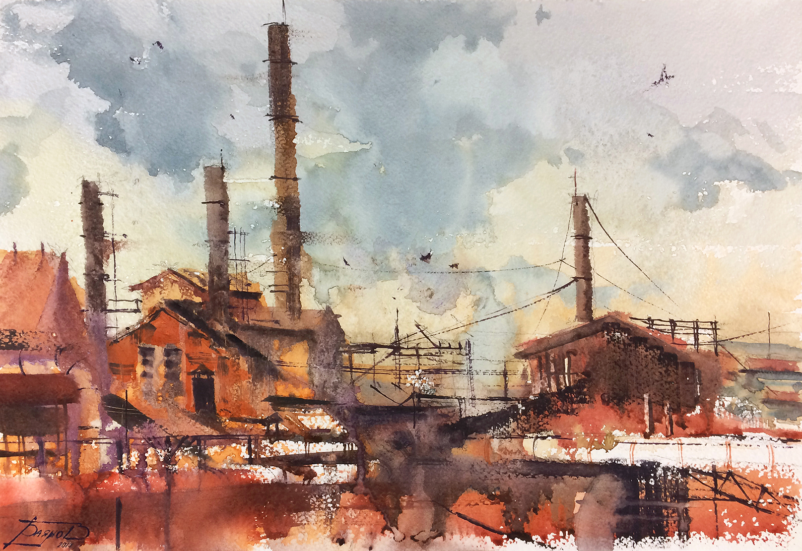 Demidovsky Factory #4 - 1, Roman Bayanov, Buy the painting Watercolor