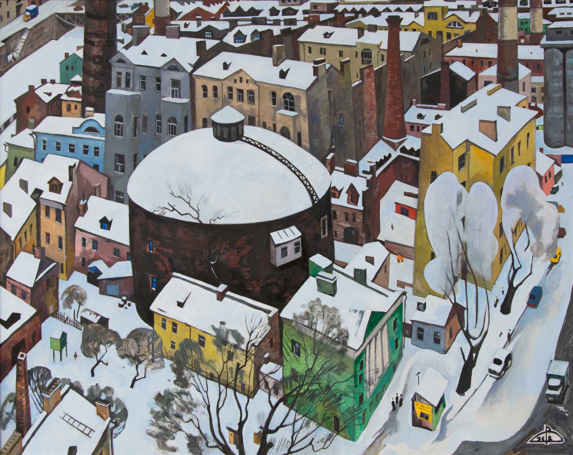The gas tank on Zaozernaya str. - 1, Valery Filippov, Buy the painting Oil