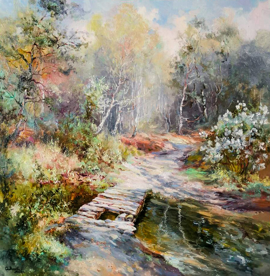 Spring Day. The Road to Pike Lake - 1, Zhanna Sidorova, Buy the painting Oil