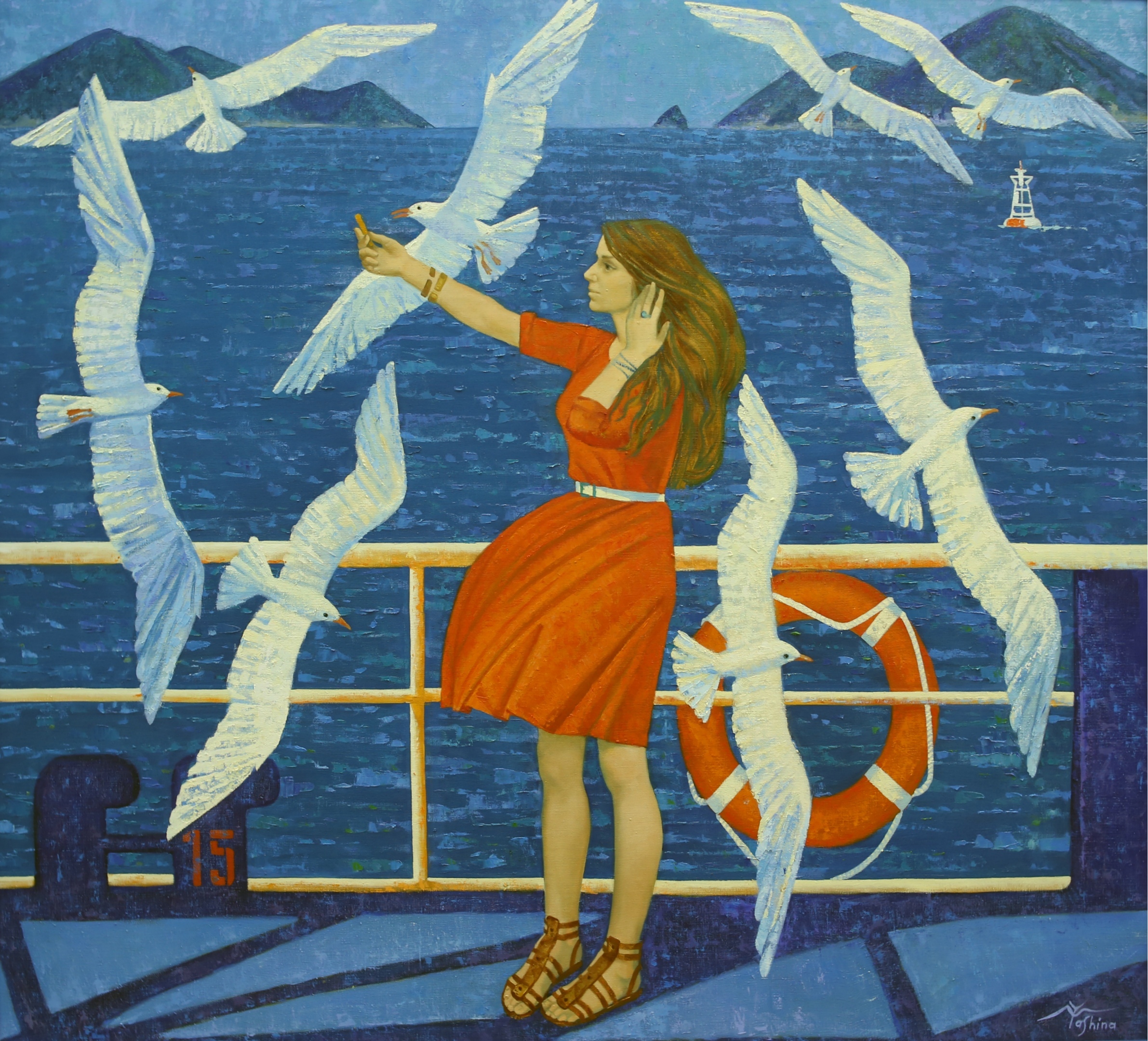 Summer, sea, seagulls - 1, Maria Yashina, Buy the painting Oil