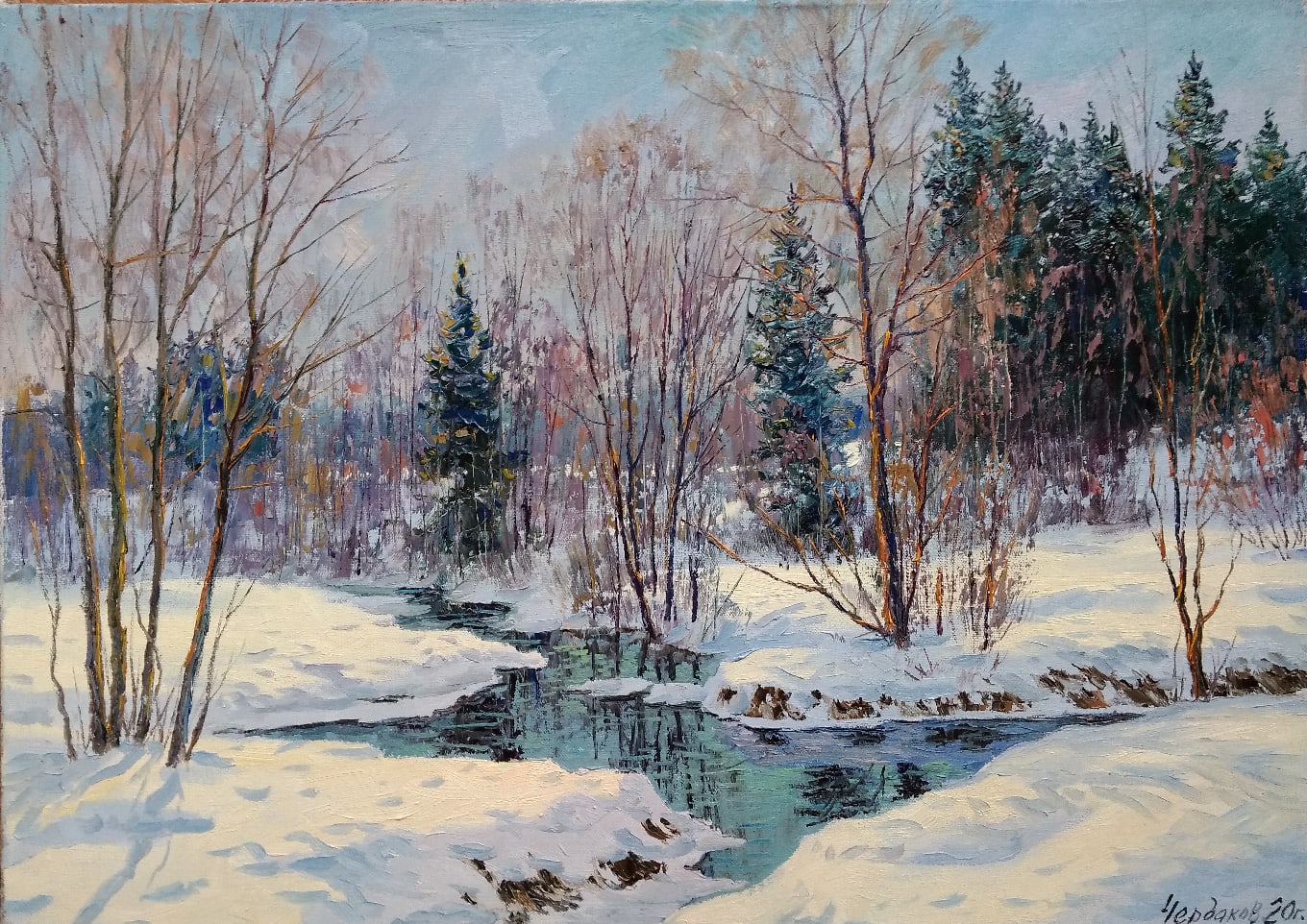 The Beginning of Spring - 1, Vyacheslav Cherdakov, Buy the painting Oil