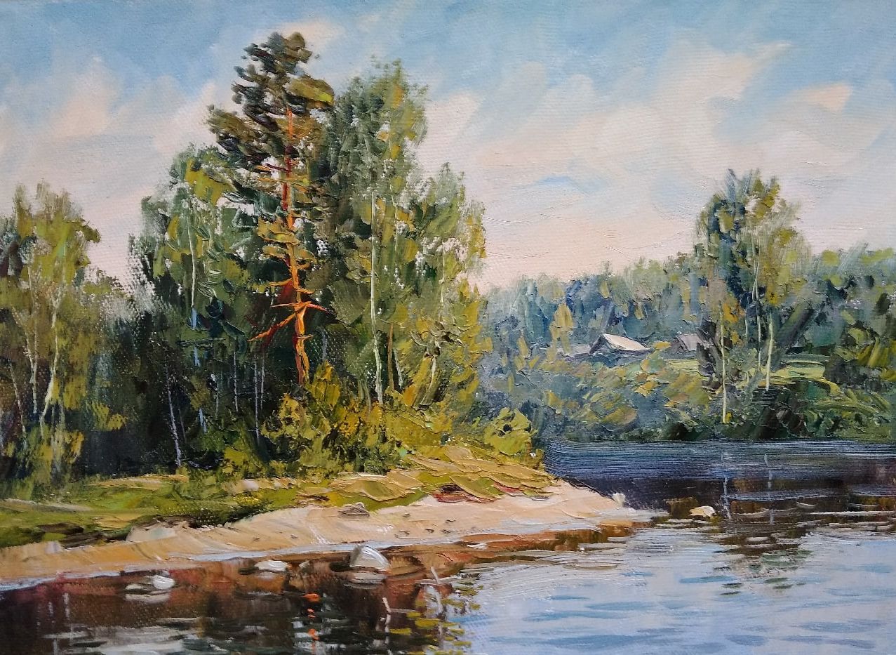 On the river - 1, Vyacheslav Cherdakov, Buy the painting Oil