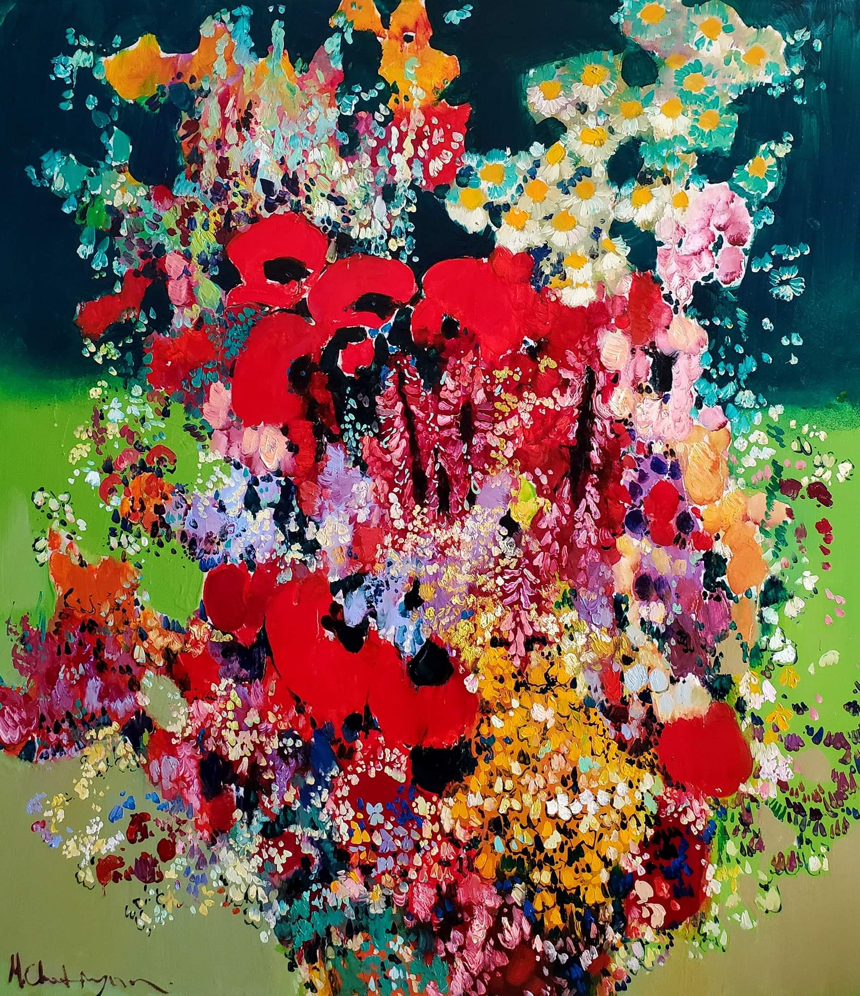 Flowers - 1, Mher Chatinyan, Buy the painting Oil