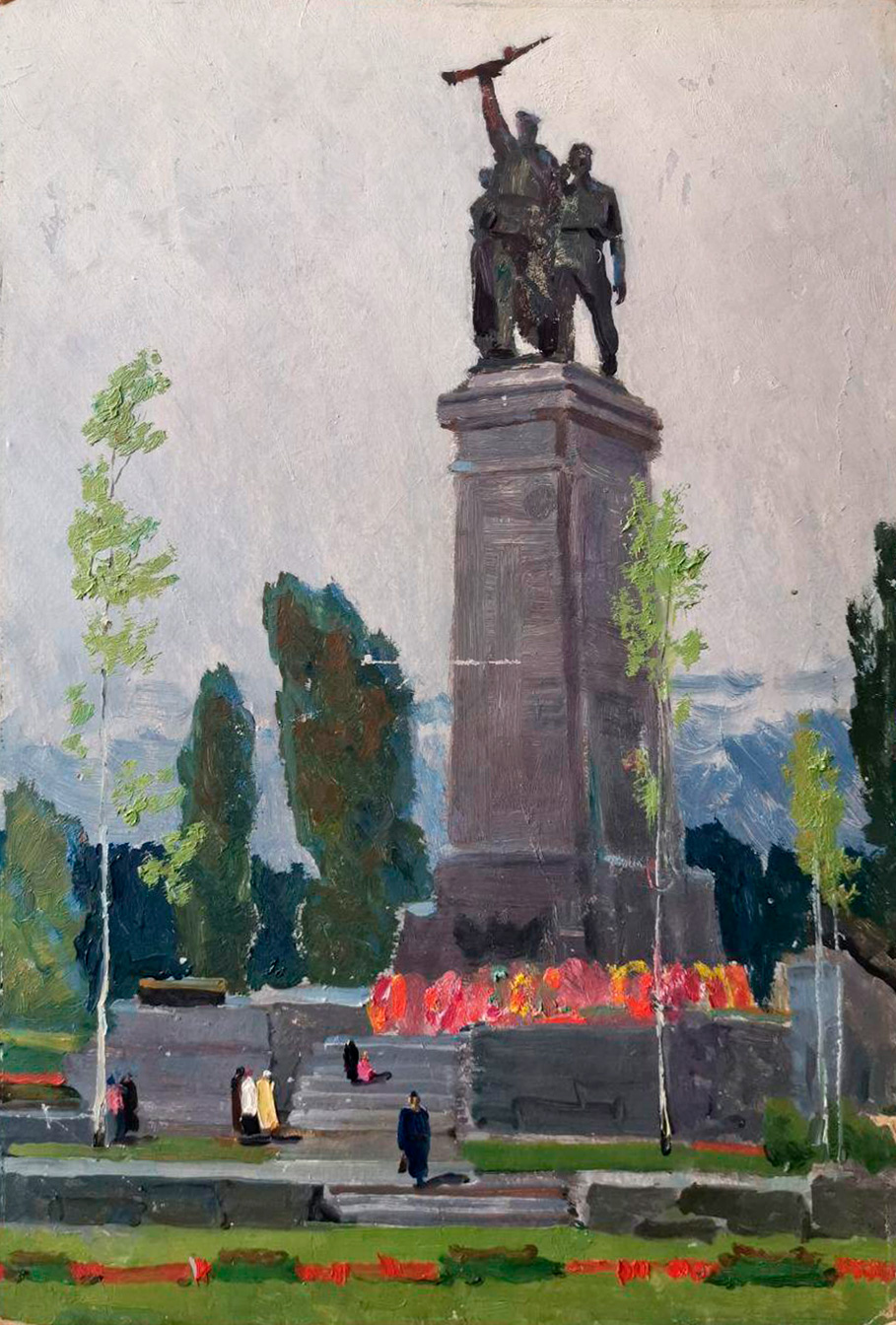 Monument to Soviet soldiers in Sofia - 1, Alexander Burak, Buy the painting Oil