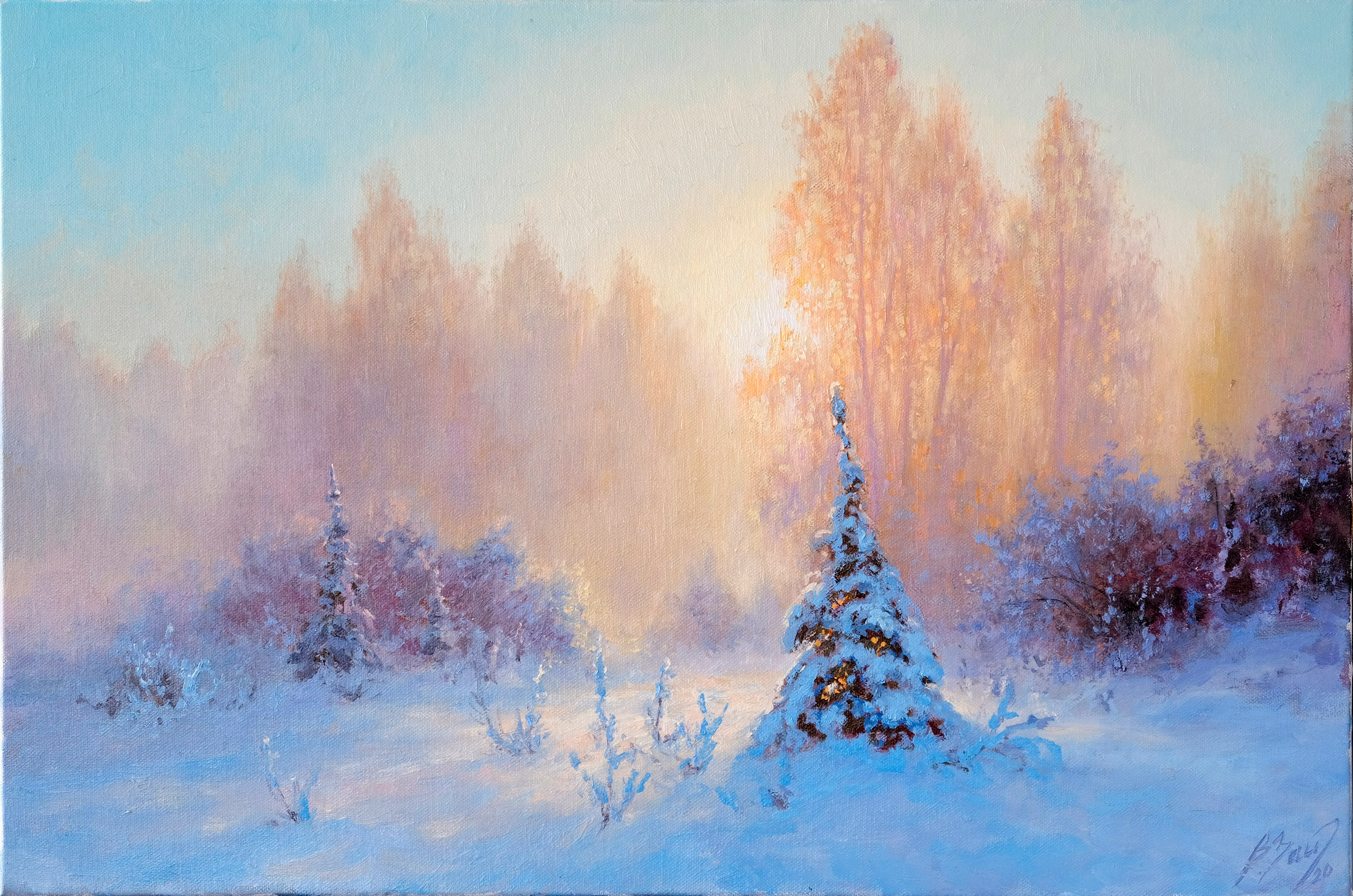 Frosty Morning - 1, Vadim Zainullin, Buy the painting Oil