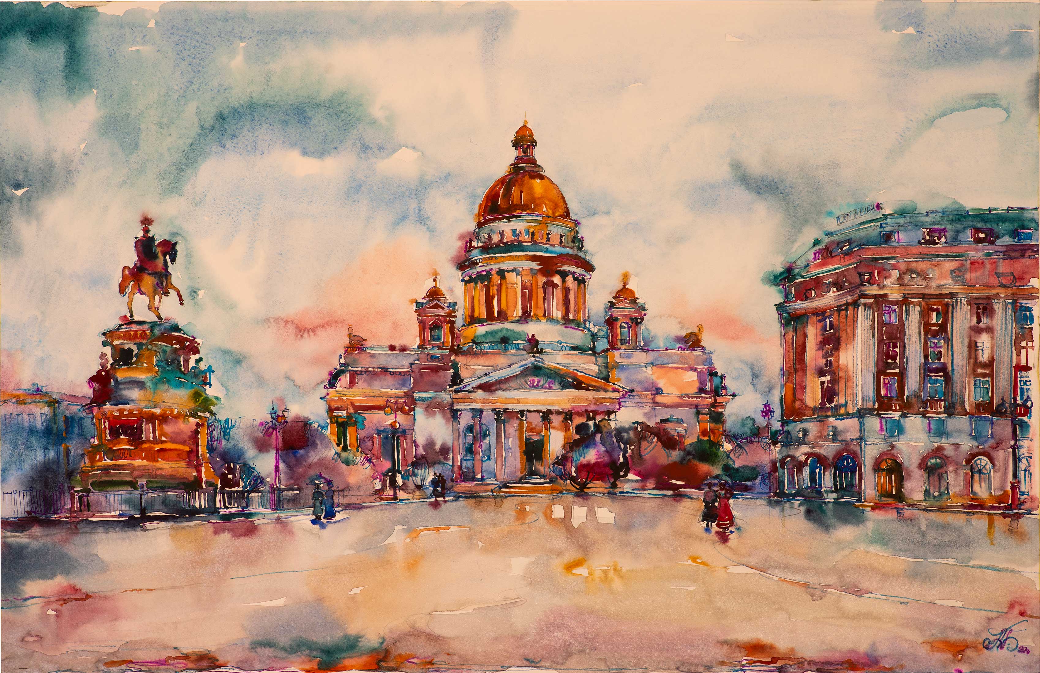 Powerful t. Petersburg - 1, Andrey Bichurin, Buy the painting Watercolor