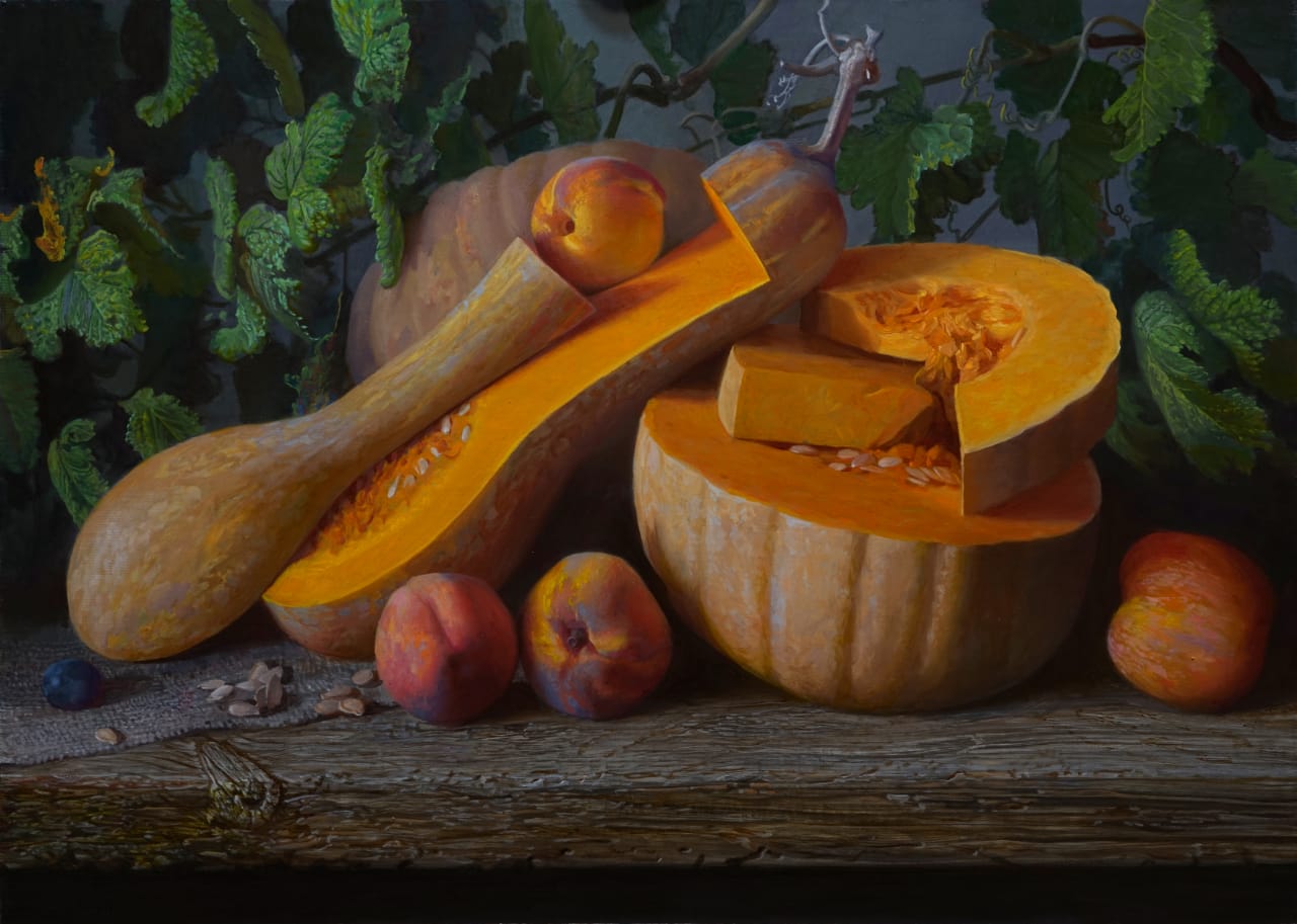 Still Life With Pumpkin, Alexander Saidov, Buy the painting Oil