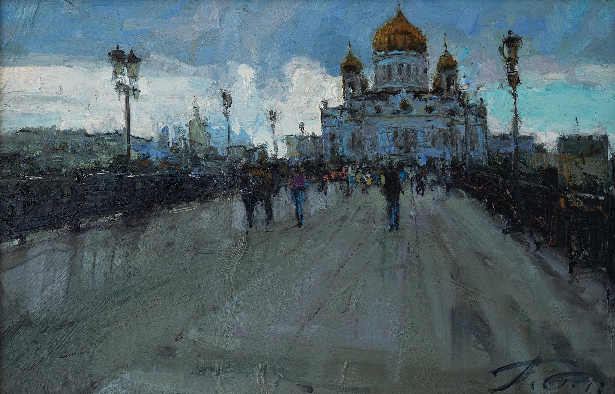 Moscow. Cathedral of Christ the Saviour - 1, Sergei Prokhorov, Buy the painting Oil