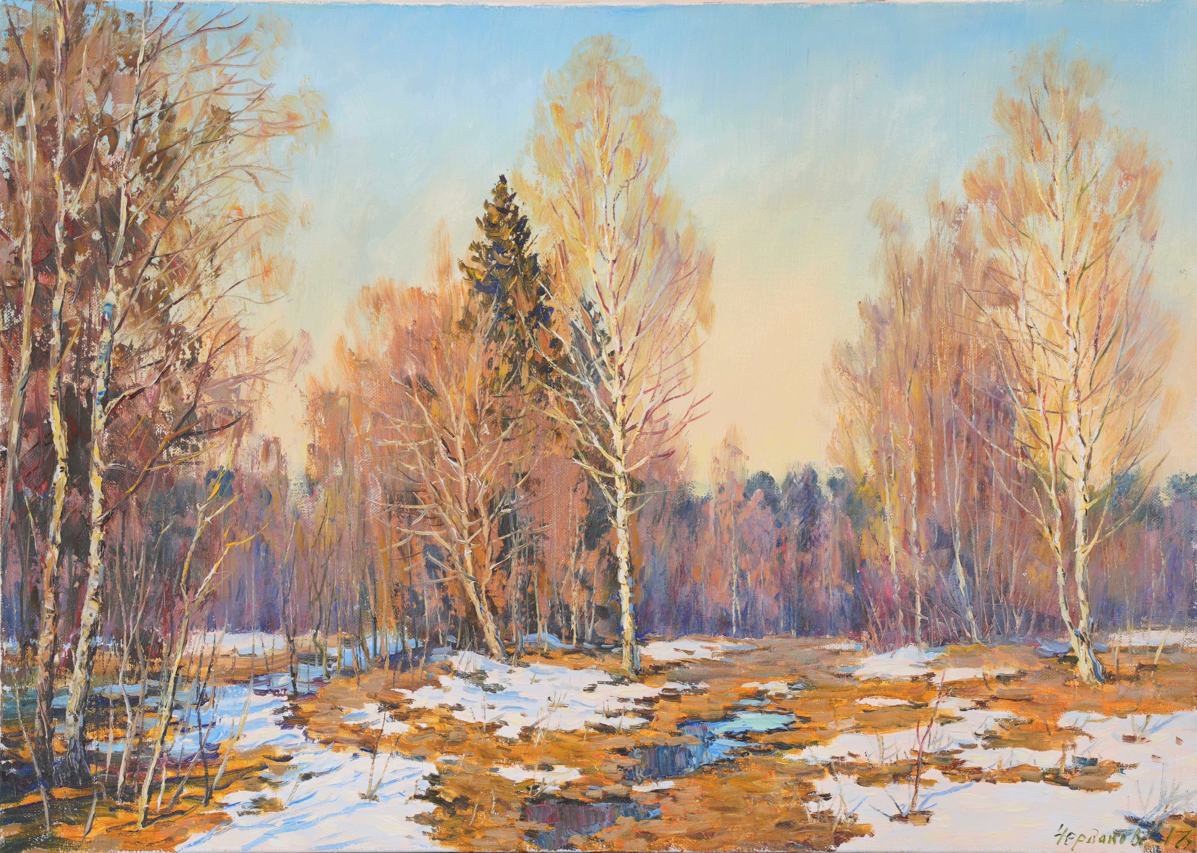 Last Snow - 1, Vyacheslav Cherdakov, Buy the painting Oil
