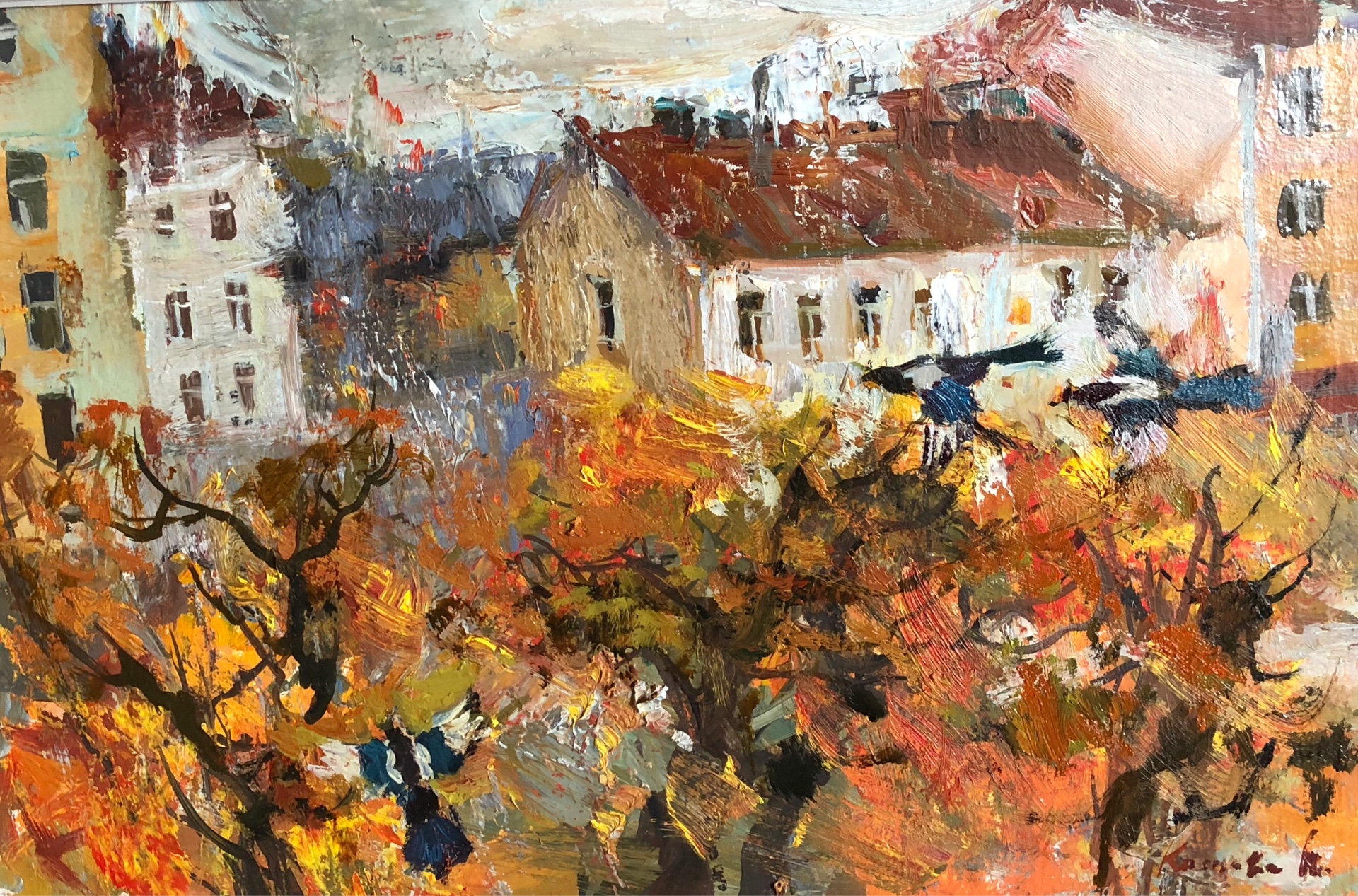 Red Autumn - 1, Julia Kostsova, Buy the painting Oil