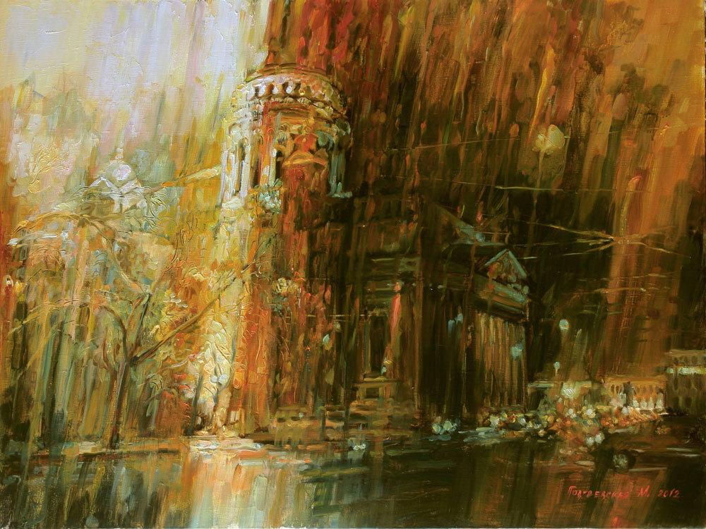 St. Isaac`s Cathedral. Rain - 1, Marina Podgaevskaya, Buy the painting Oil