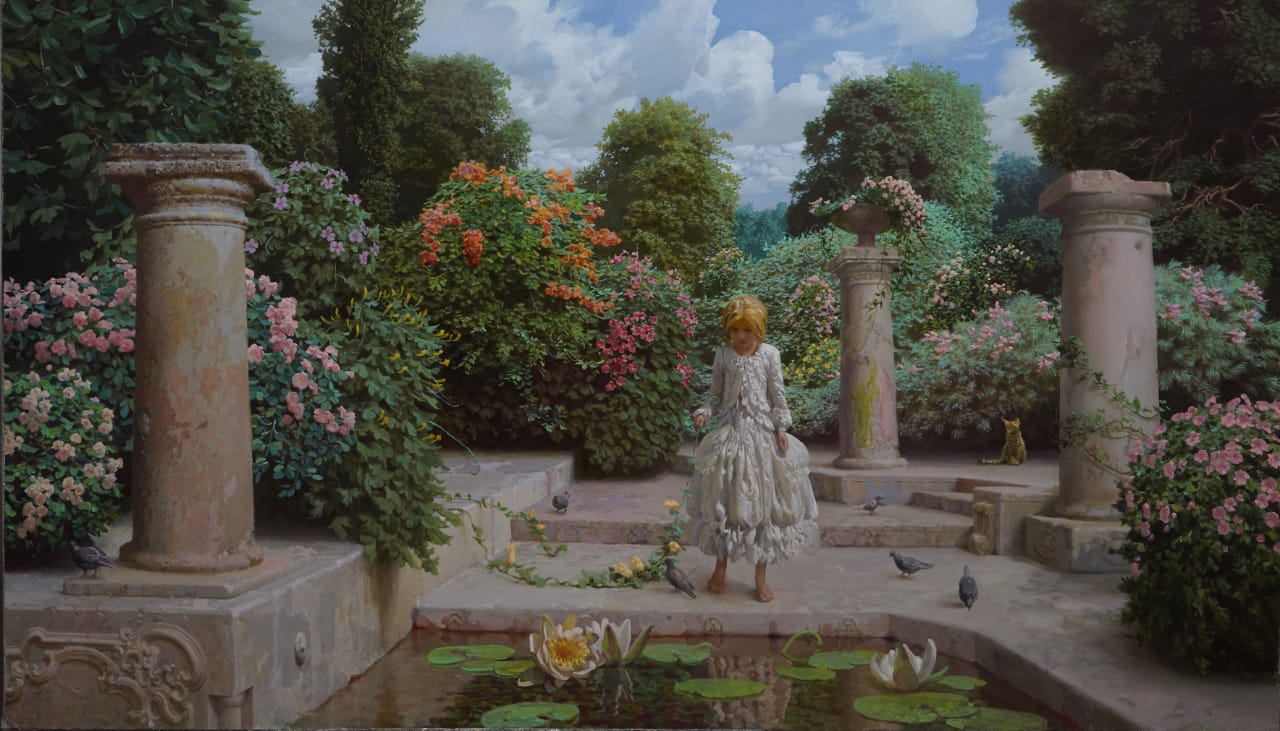 Park with Water Lilies - 1, Alexander Saidov, Buy the painting Oil