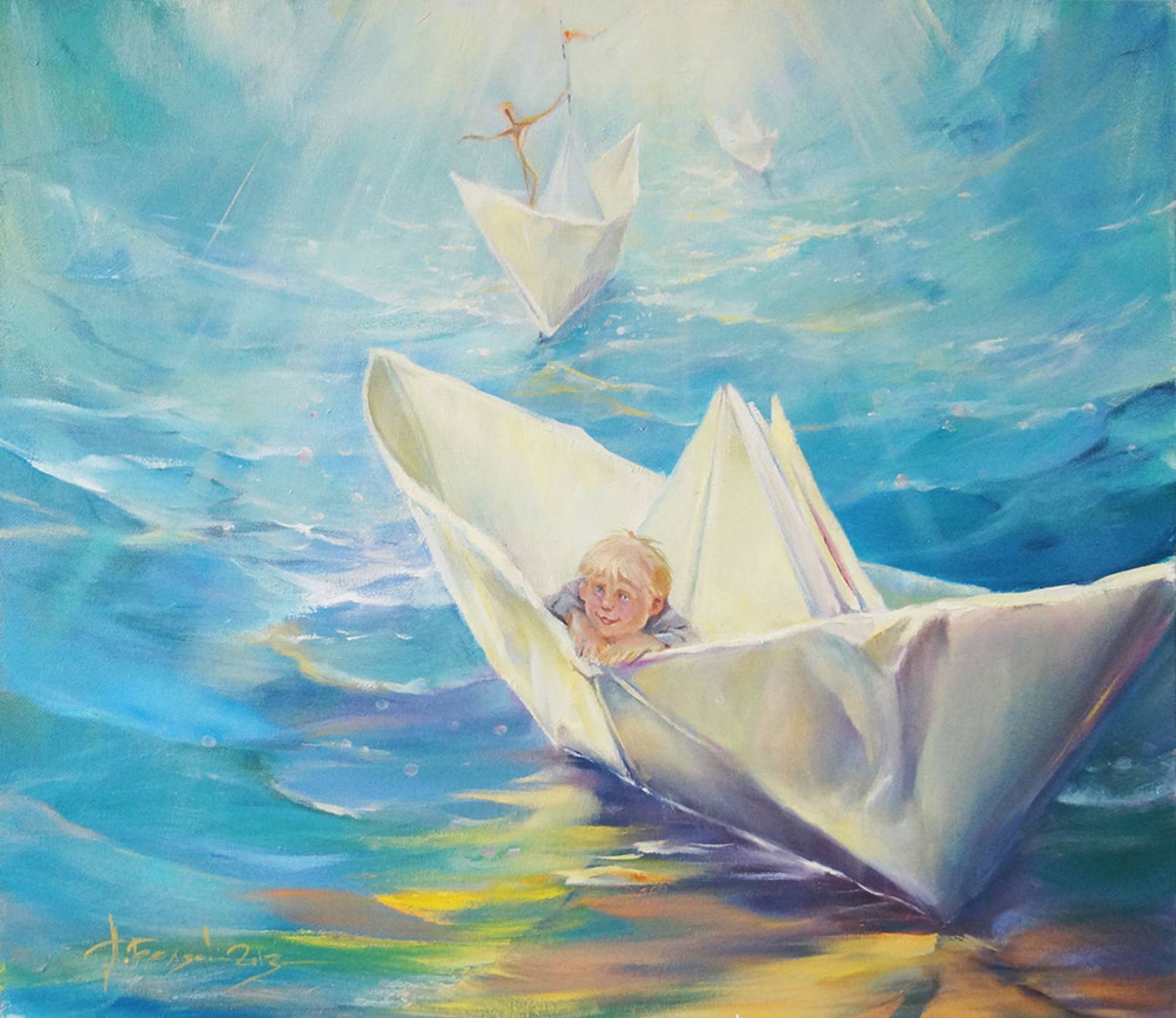 Childhood. Spring - 1, Alexander Belyaev, Buy the painting Oil