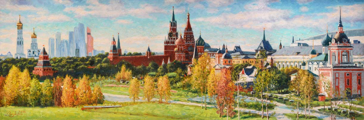 Happy birthday, Moscow! - 1, Igor Razzhivin, Buy the painting Oil