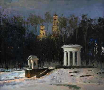 Winter Evening in Kharitonovsky Park