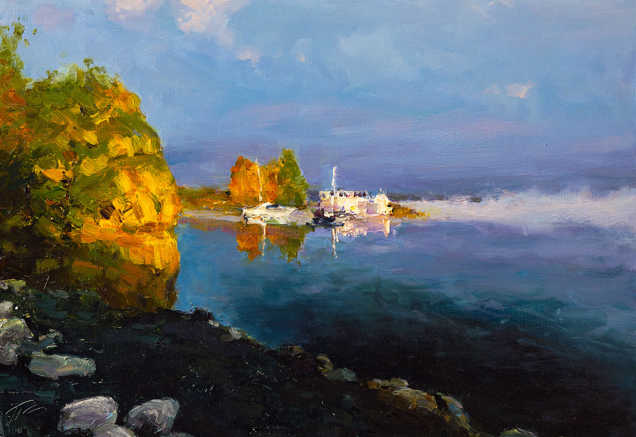 Foggy Evening on Shartash - 1, Sergei Prokhorov, Buy the painting Oil