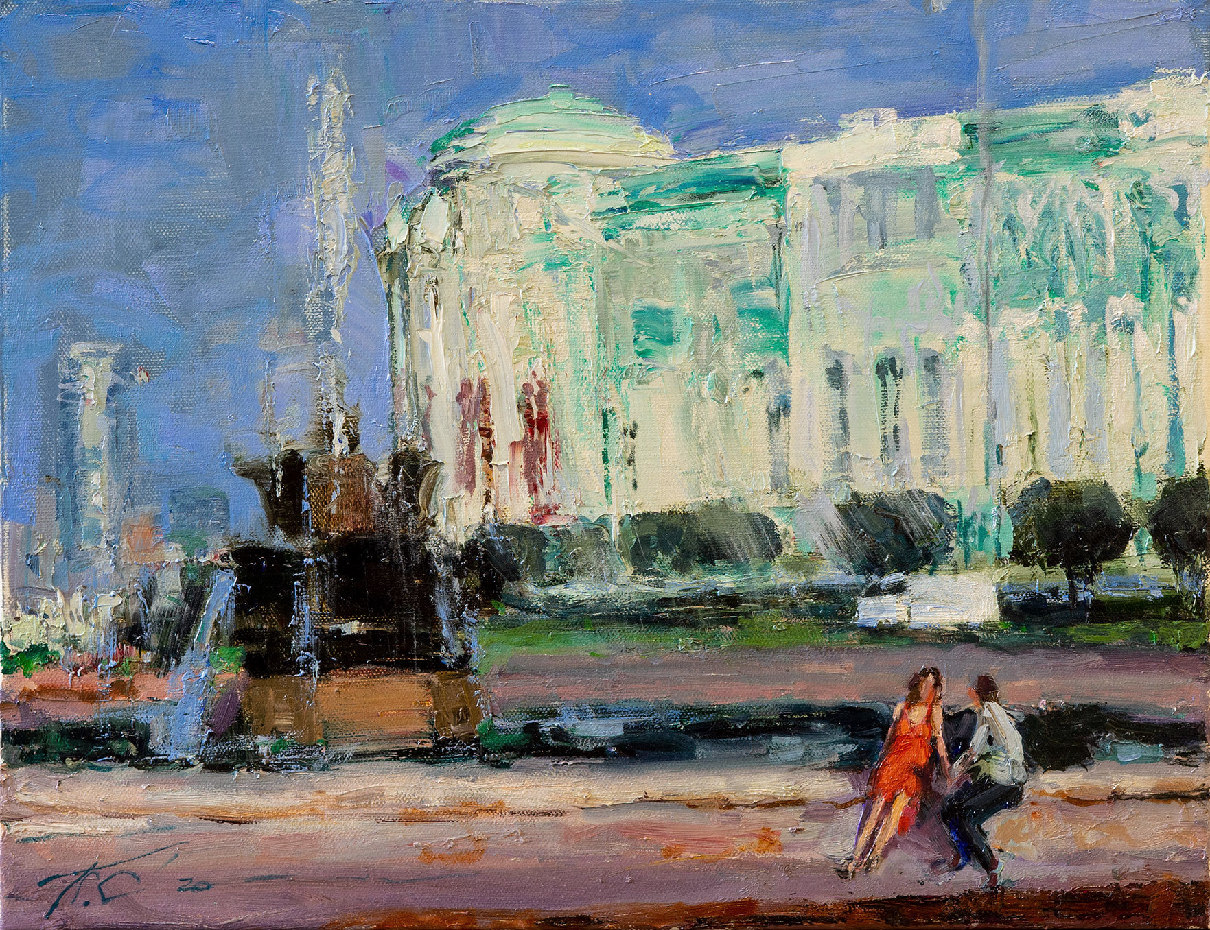 By the Fountain - 1, Sergei Prokhorov, Buy the painting Oil