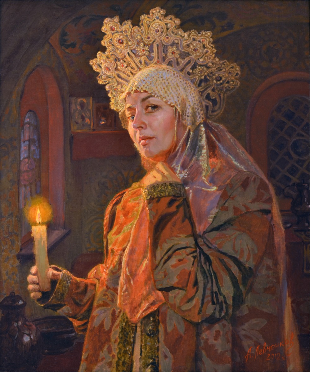 Boyar Woman with a Candle - 1, Alexander Levchenkov, Buy the painting Oil