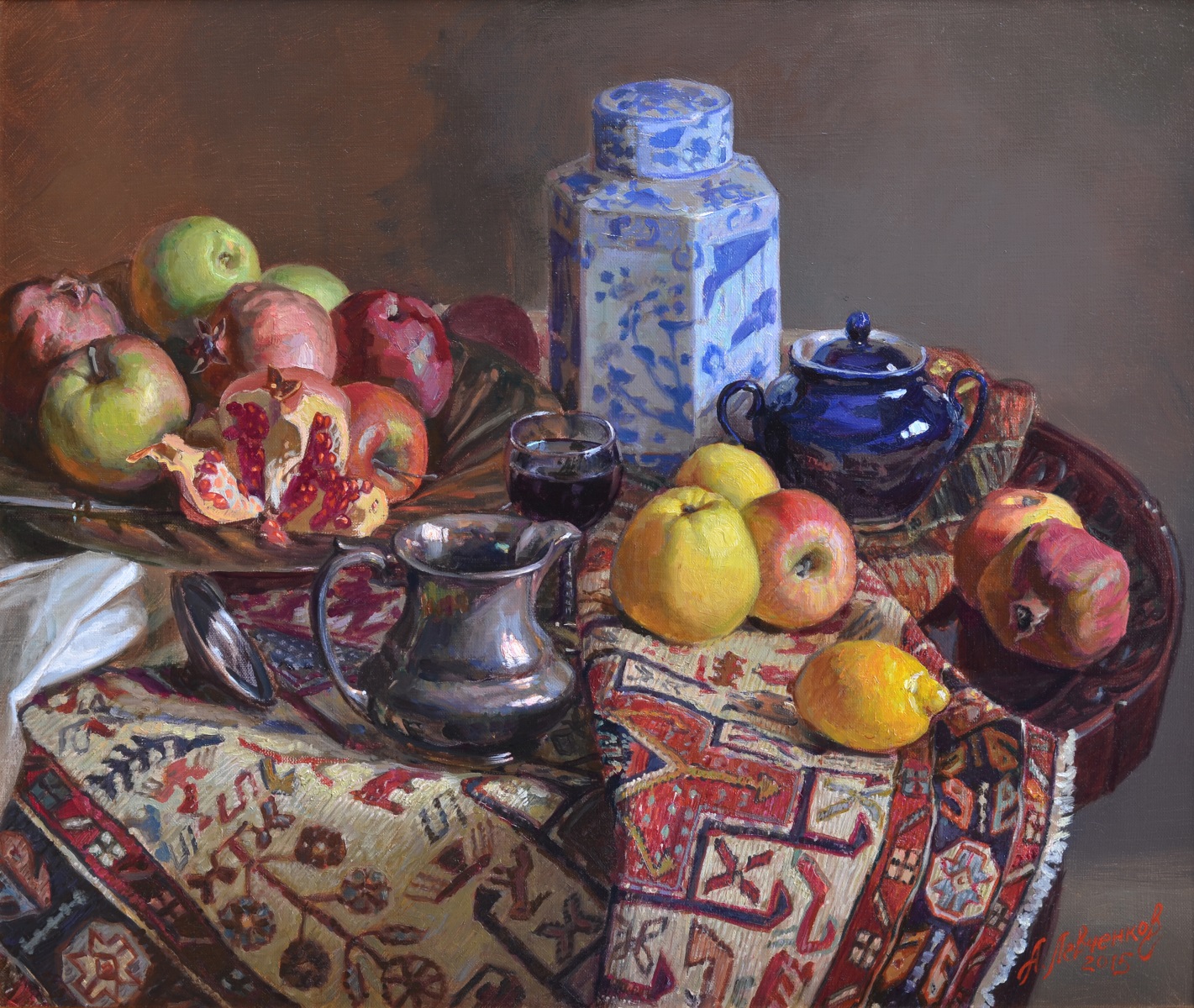Fruit on the Carpet - 1, Alexander Levchenkov, Buy the painting Oil