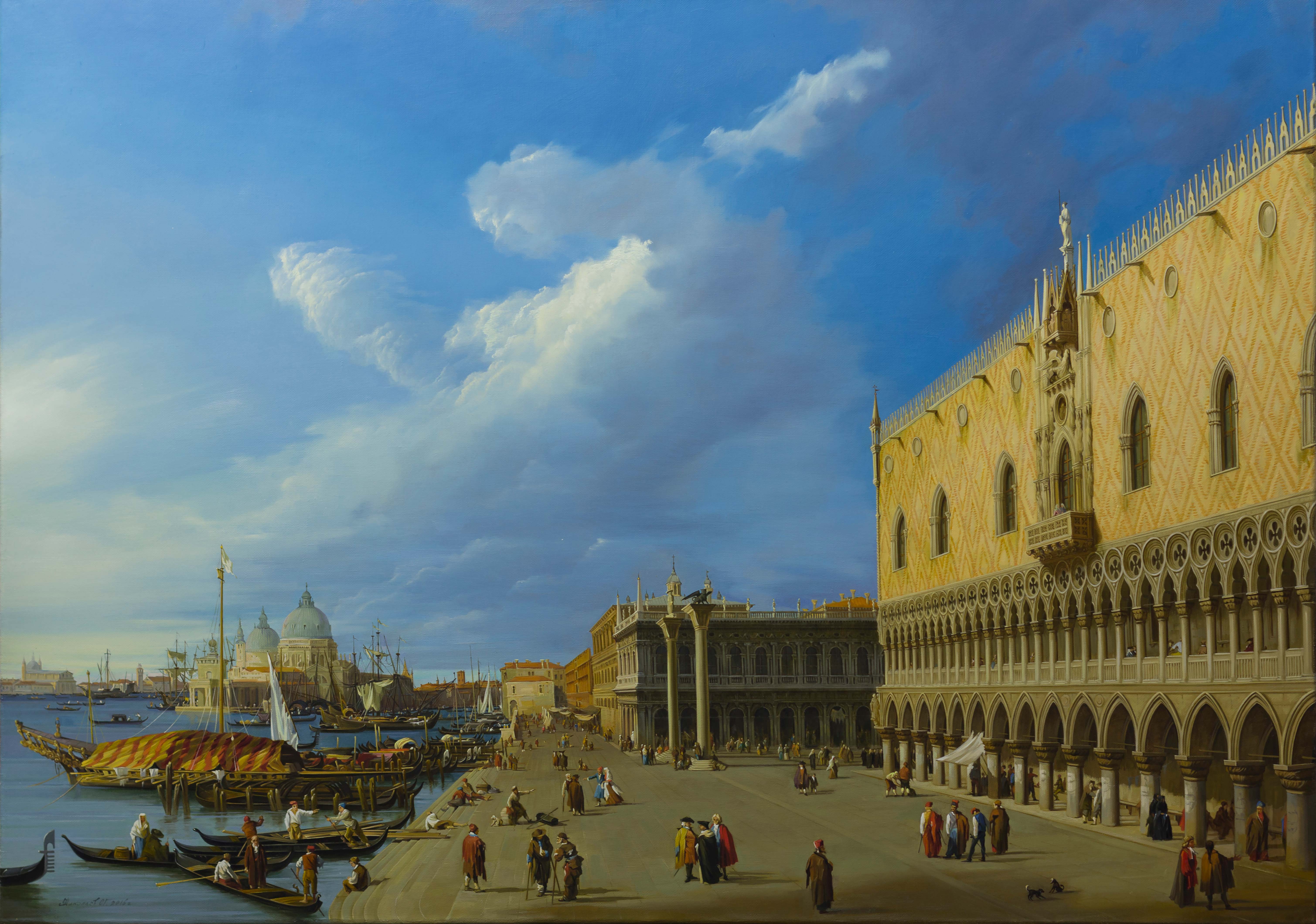 Canaletto. View Of The Ducal Palace,  Oleg Nikolaev, Buy the painting Oil