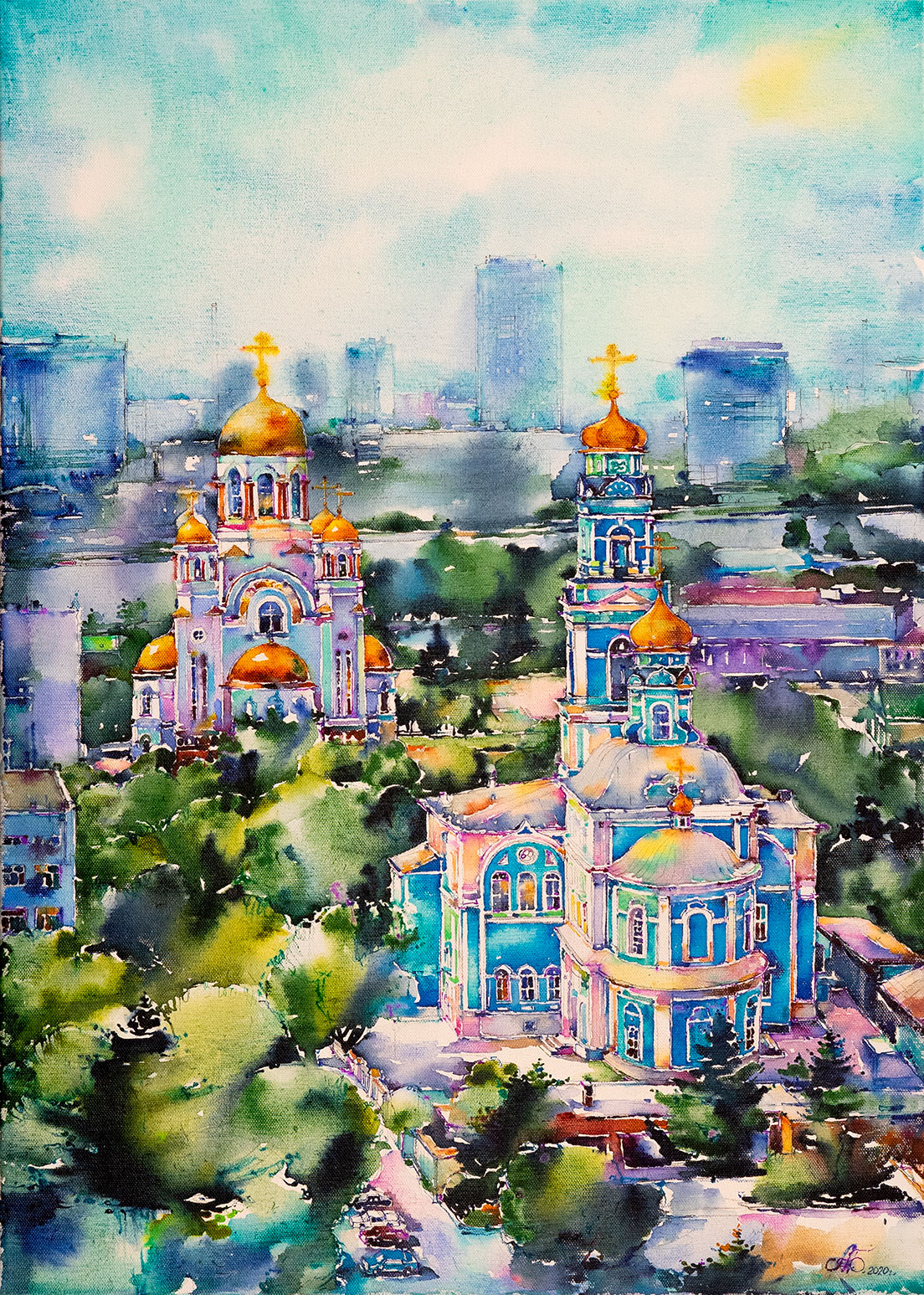 Orthodox Ekaterinburg - 1, Andrey Bichurin, Buy the painting Watercolor