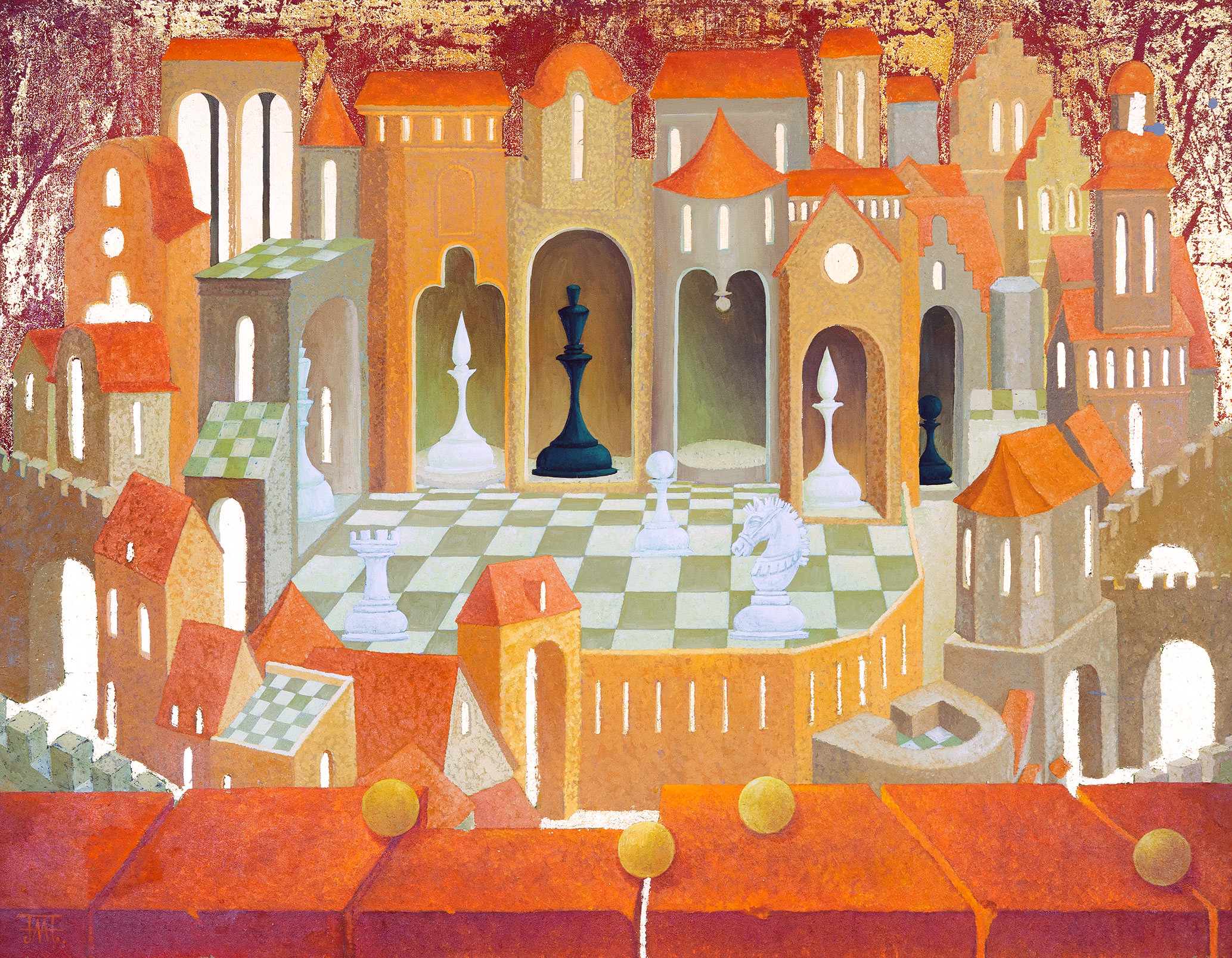 Chess City - 1, Alla Lipatova, Buy the painting Oil