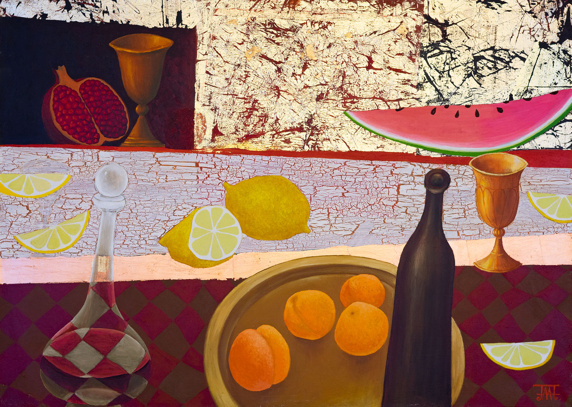 Still Life with Lemons and Apricots - 1, Alla Lipatova, Buy the painting Oil