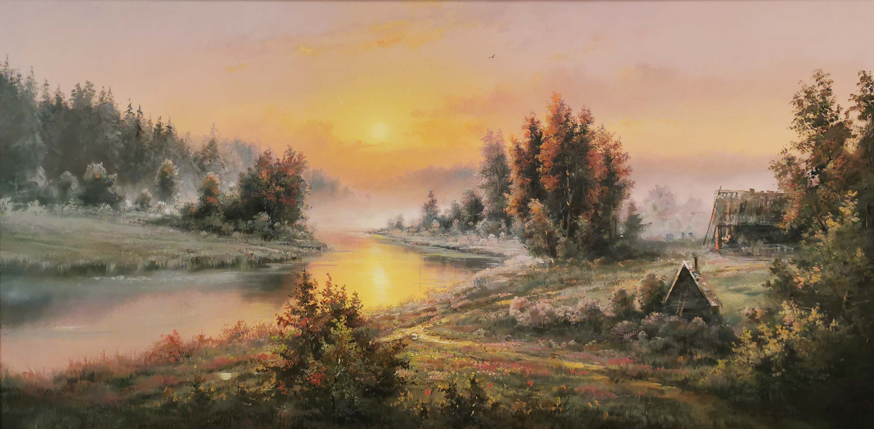 Morning Over the River - 1, Dmitry Balakhonov, Buy the painting Oil