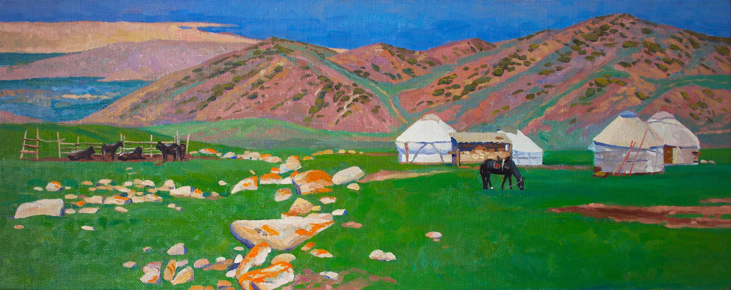  Alpine Meadows in Kyrgyzstan - 1, Anastasia Nesterova, Buy the painting Oil