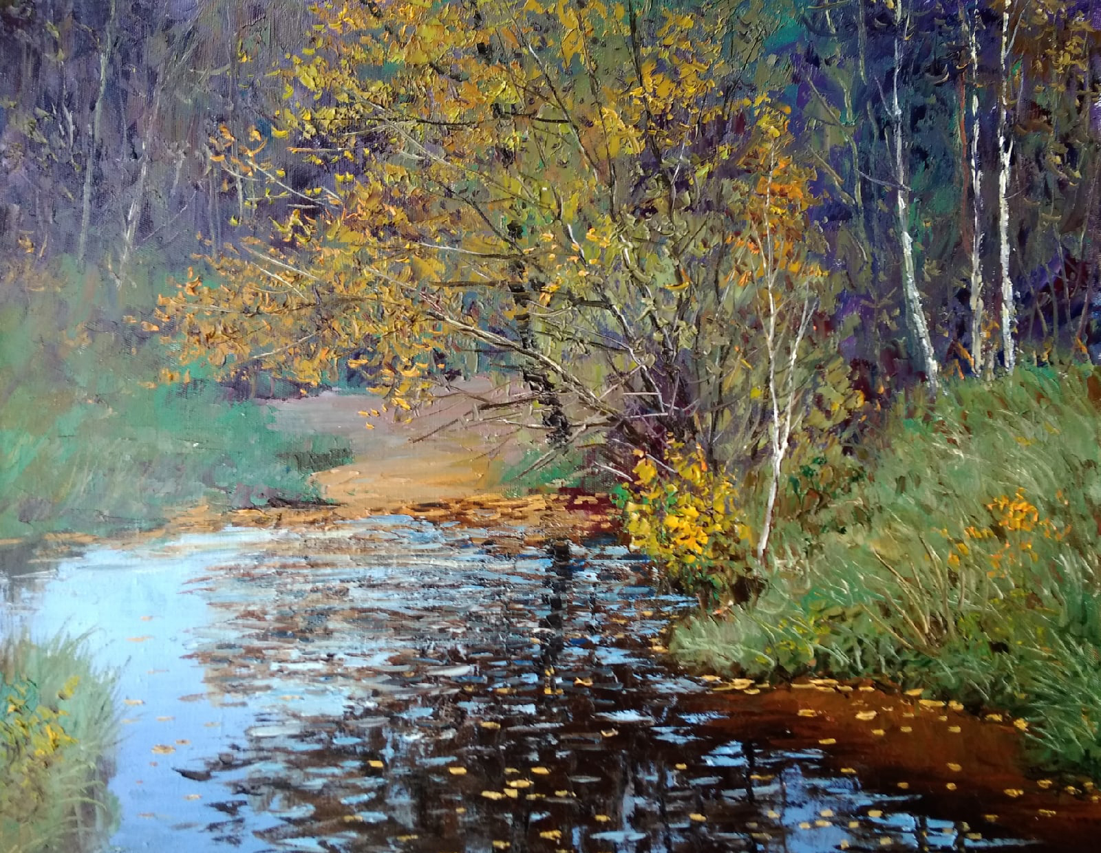Leaves on the Water - 1, Vyacheslav Cherdakov, Buy the painting Oil