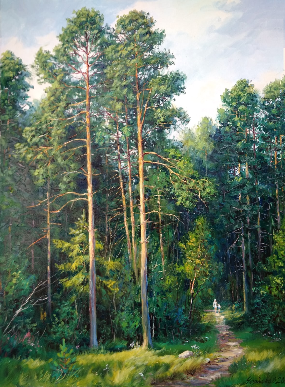 Pine Trees - 1, Vyacheslav Cherdakov, Buy the painting Oil