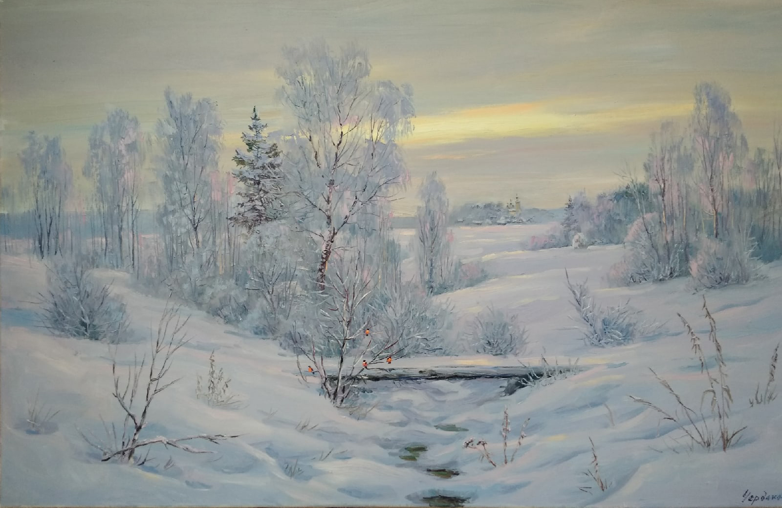 Winter Twilight - 1, Vyacheslav Cherdakov, Buy the painting Oil