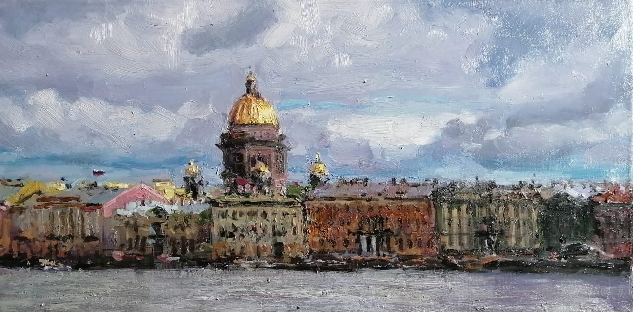 Cloudy Day in St Petersburg - 1, Sergei Prokhorov, Buy the painting Oil