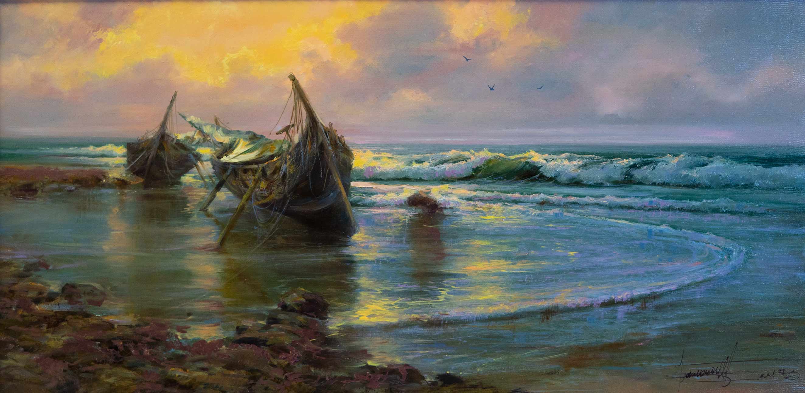 Little Boats - 1, Dmitry Balakhonov, Buy the painting Oil