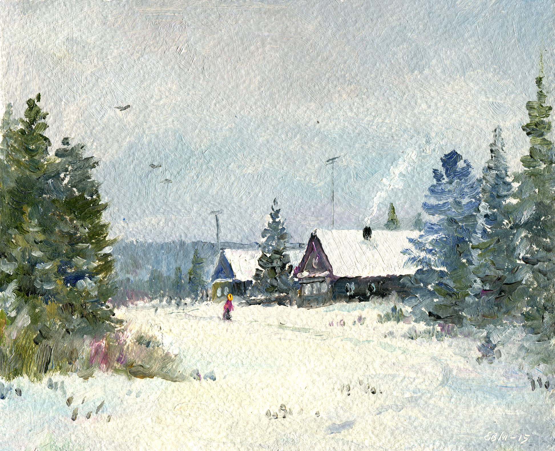 Winter Landscape - 1, Valentin Efremov, Buy the painting Oil