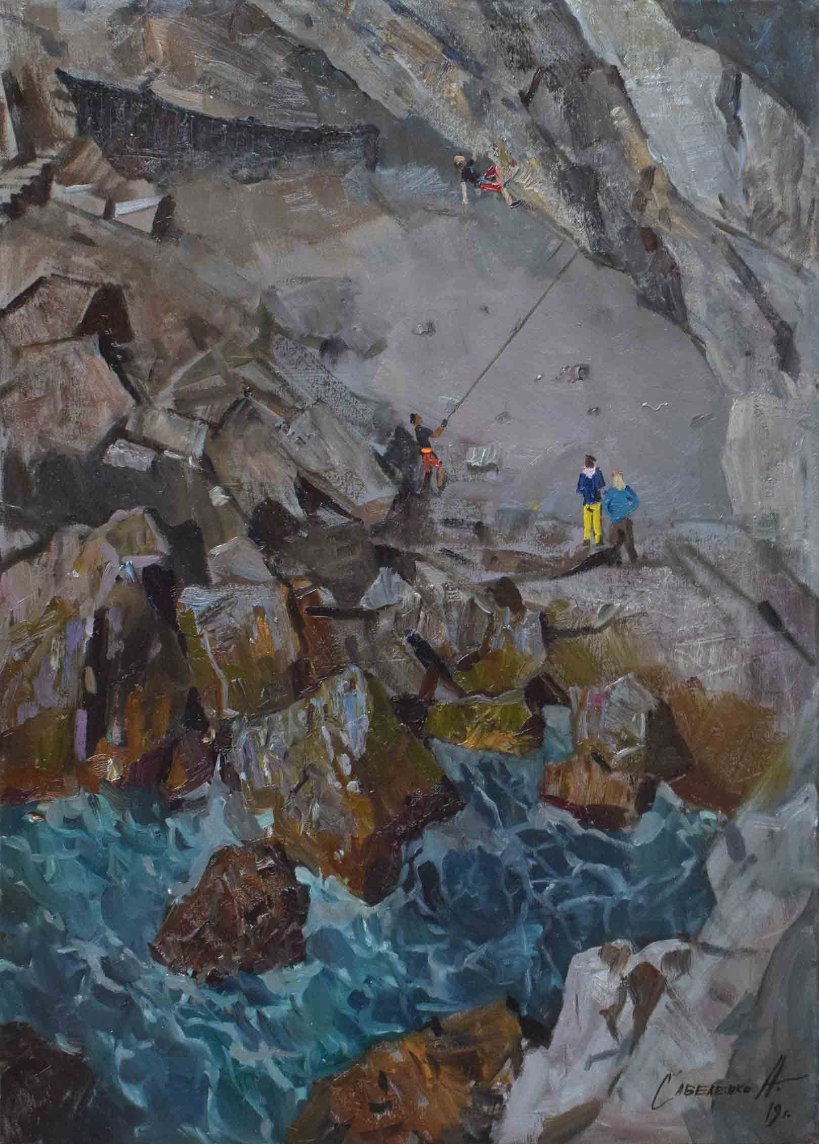 Rock Climbers - 1, Alexander Savelenko, Buy the painting Oil