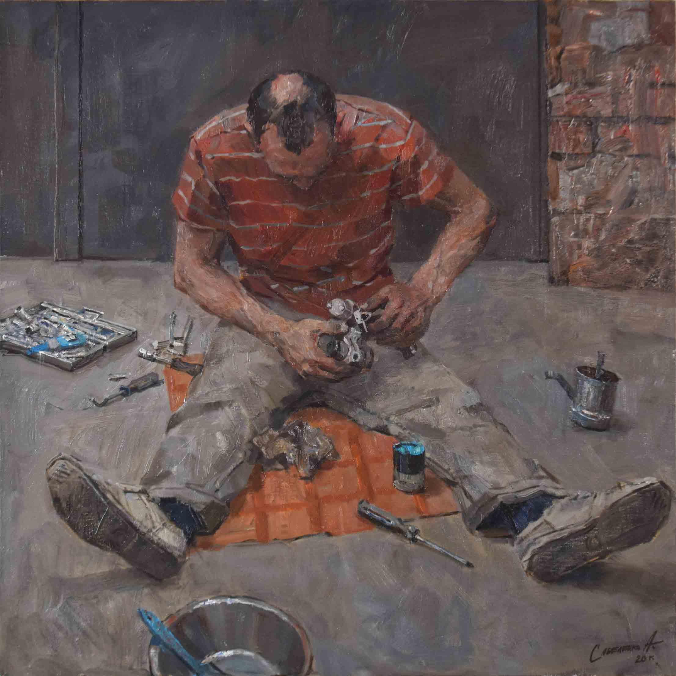 Enthusiastic. From the "Motorists" series - 1, Alexander Savelenko, Buy the painting Oil